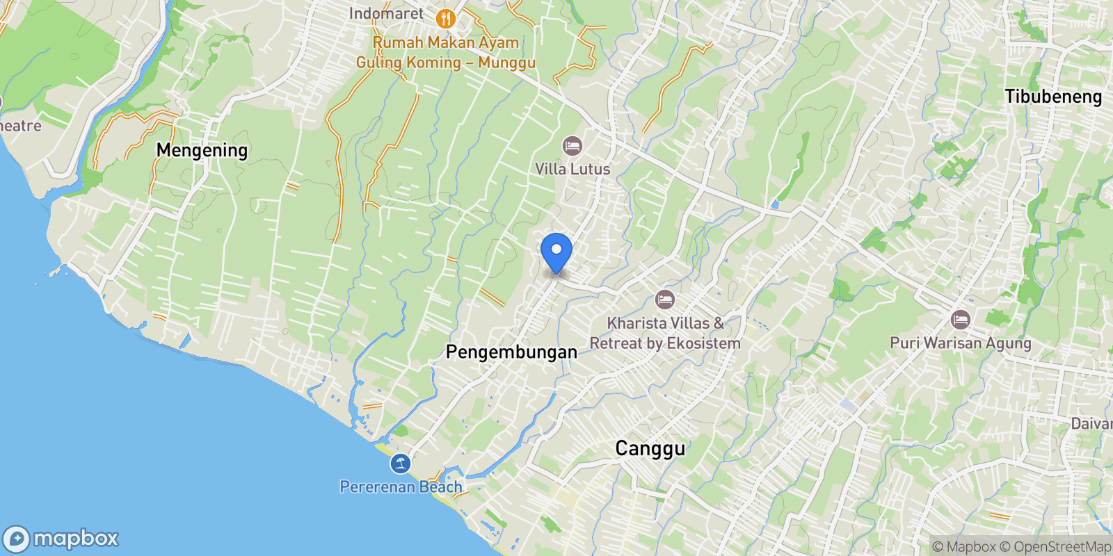 Map showing Bali, Bali, Indonesia.