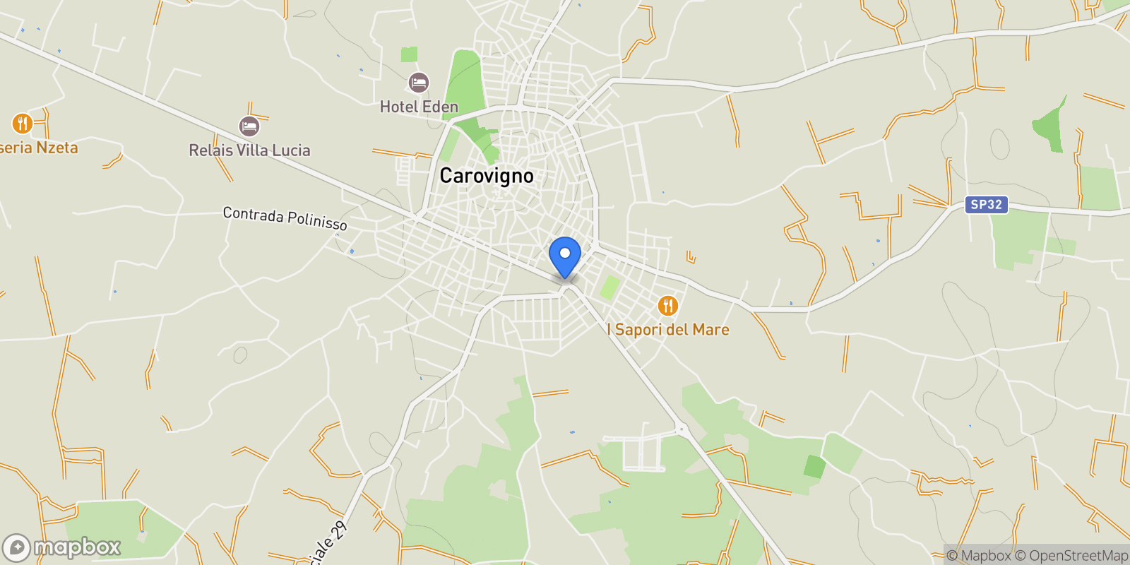 Map showing 72012 Carovigno, BR, Italy, Carovigno, Apulia, Italy.
