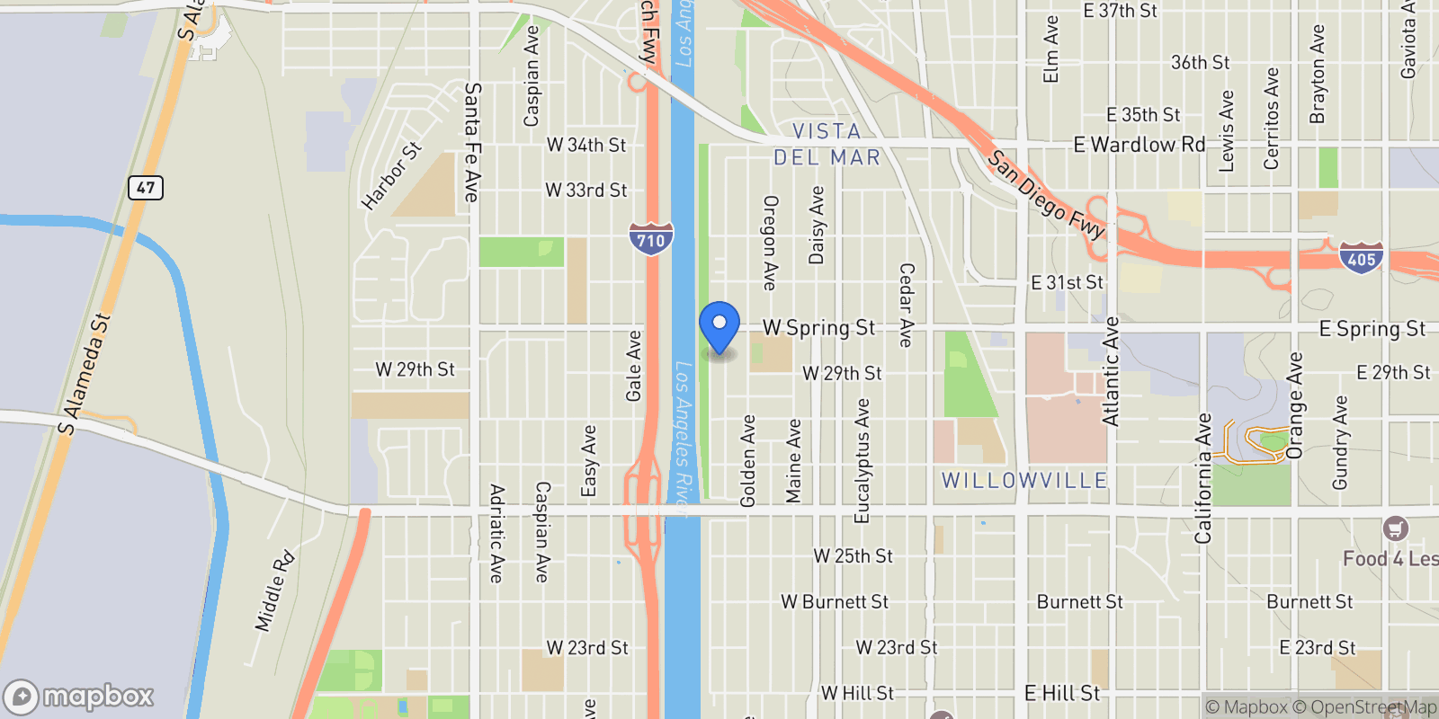 Map showing 2925 San Francisco Avenue, Long Beach, CA 90806, Signal Hill, California, United States.