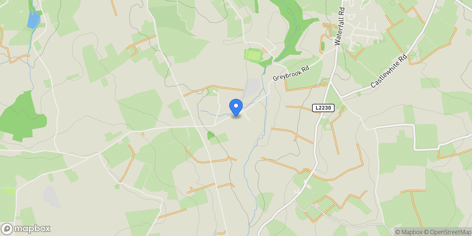 Map showing Rossdargle, Greybrook, Waterfall, Co. Cork, Greybrook, County Cork, Ireland.