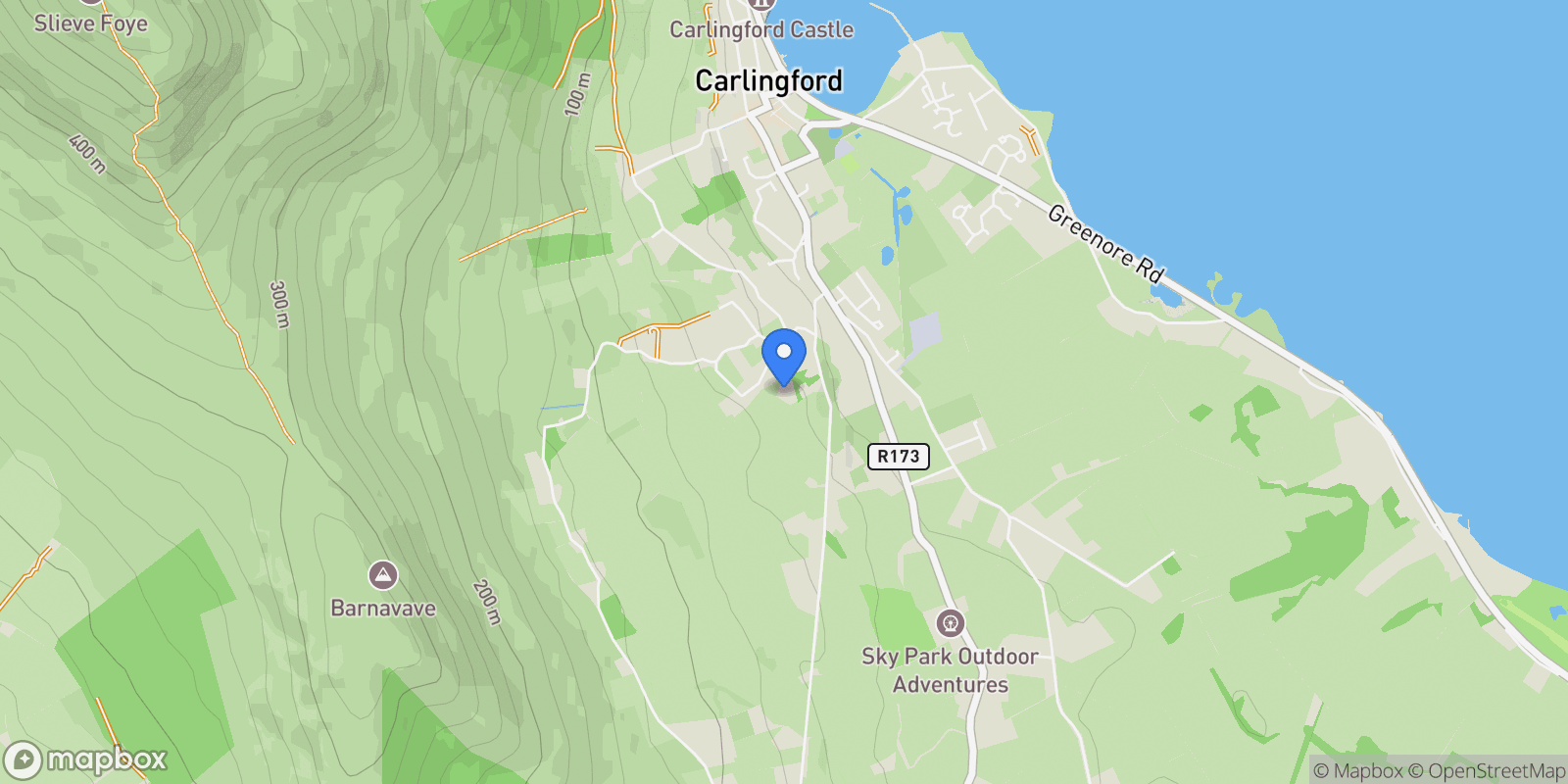 Map showing Seascape Liberties of Carlingford, Carlingford, L A91 HN93, Carlingford, County Louth, Ireland.