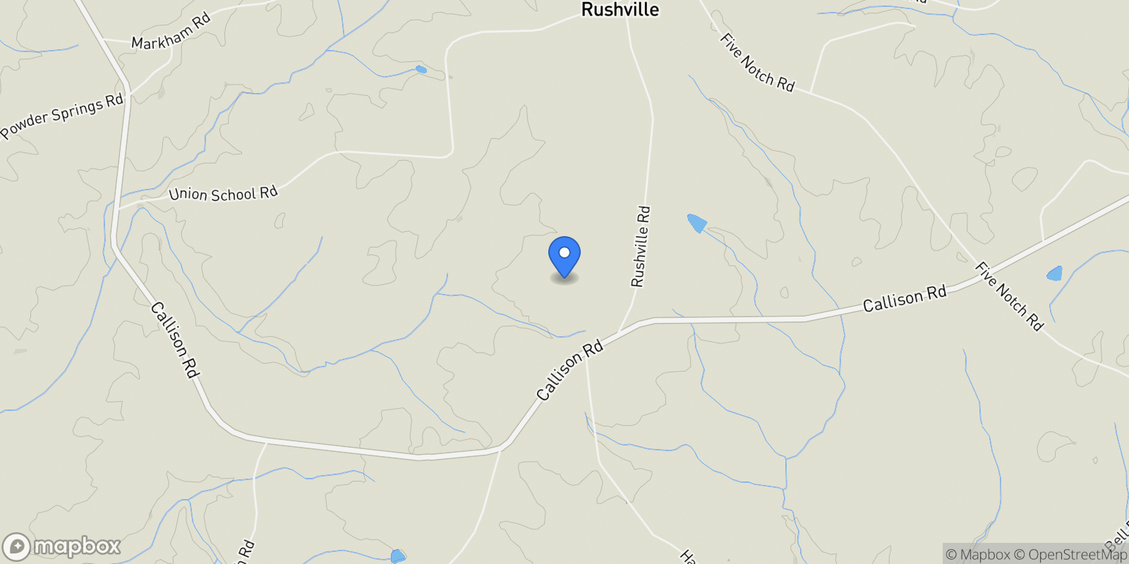 Map showing 726 Rushville, Bradley, South Carolina, United States.