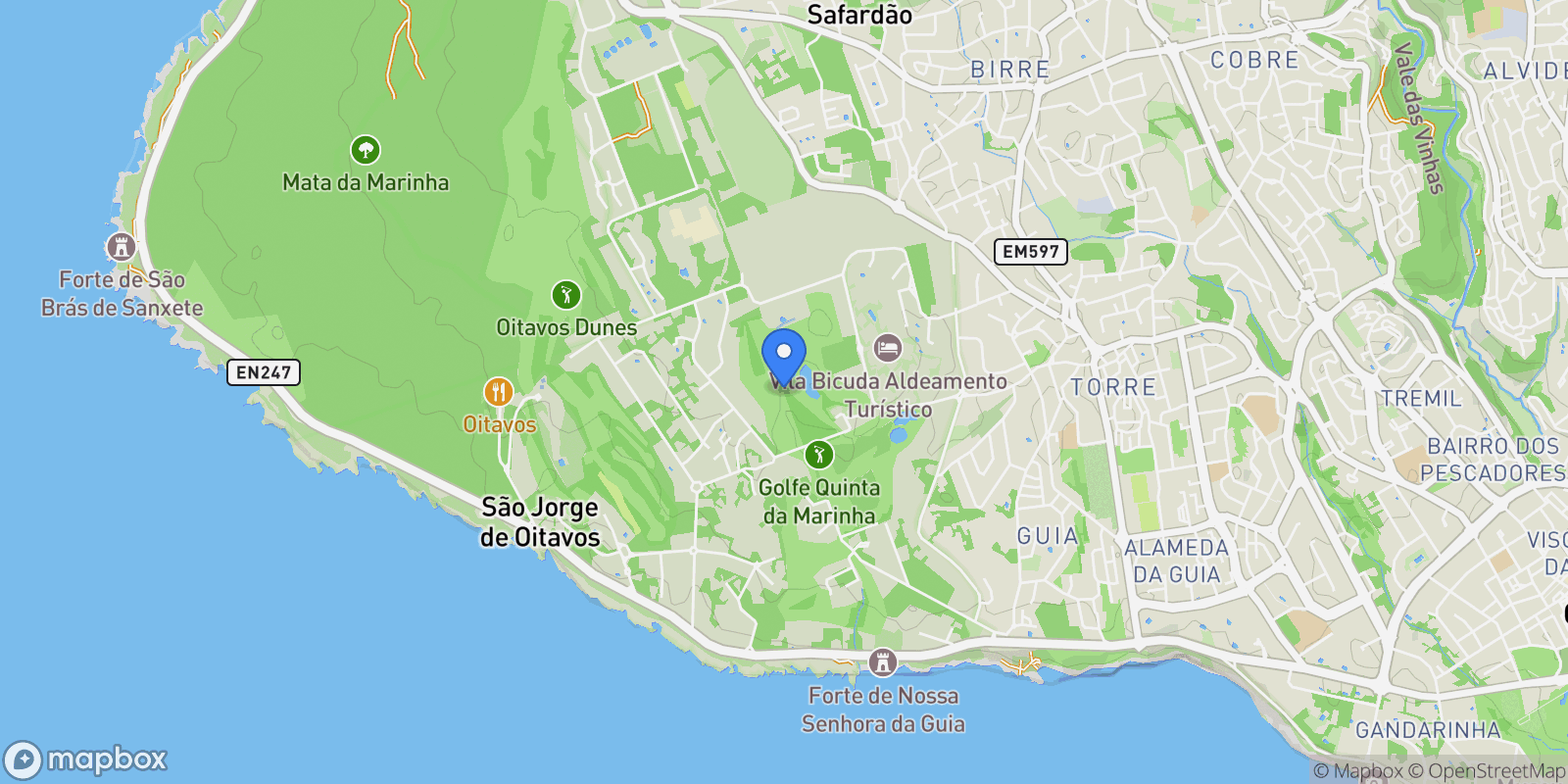 Map showing Cascais e Estoril, Lisbon, Portugal.