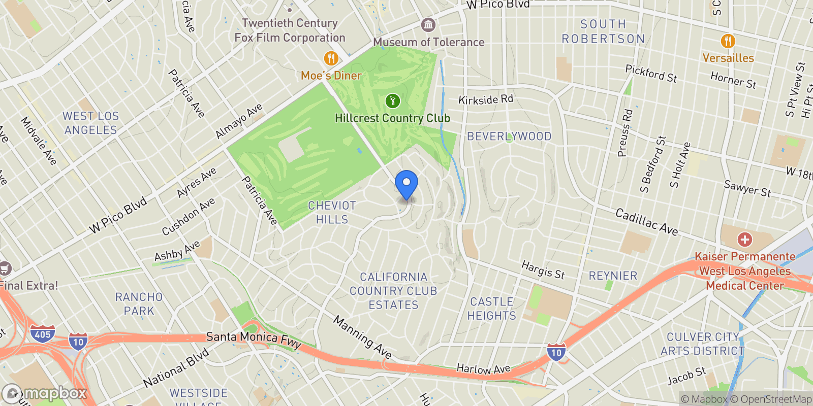 Map showing 2775 Motor Avenue, Los Angeles, CA 90064, Los Angeles, California, United States.