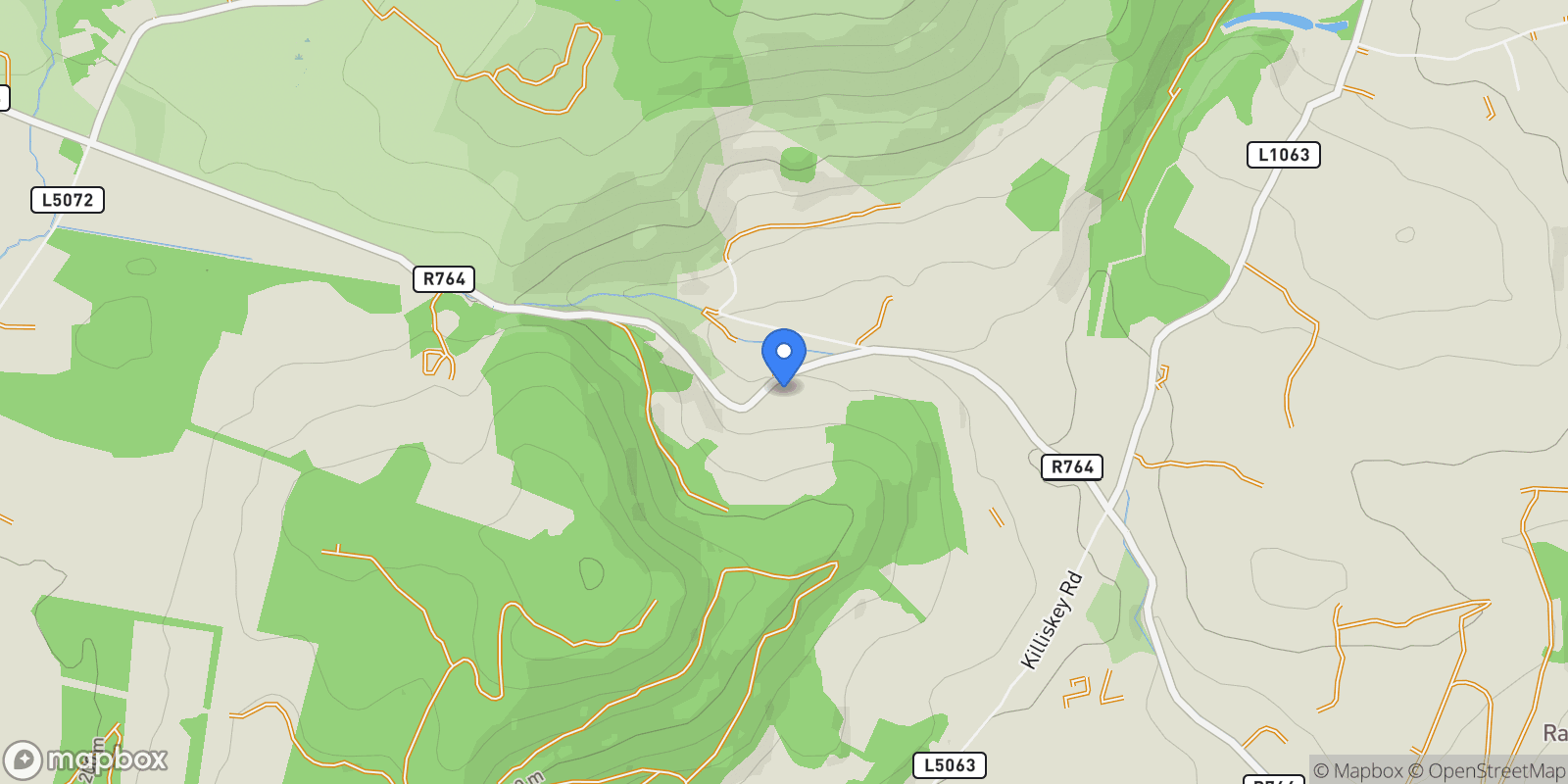 Map showing The Old School House, Ashford, WW A67 E336, Kilmurray North, County Wicklow, Ireland.