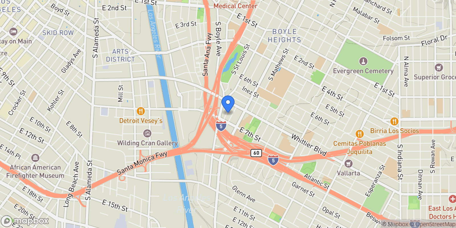 Map showing 944 Hollins Street, Los Angeles, CA 90023, Los Angeles, California, United States.