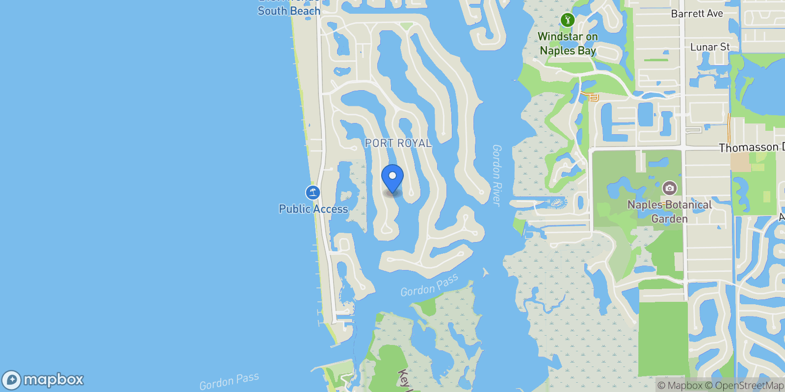 Map showing 3655 Fort Charles Drive, Naples, Florida, United States.