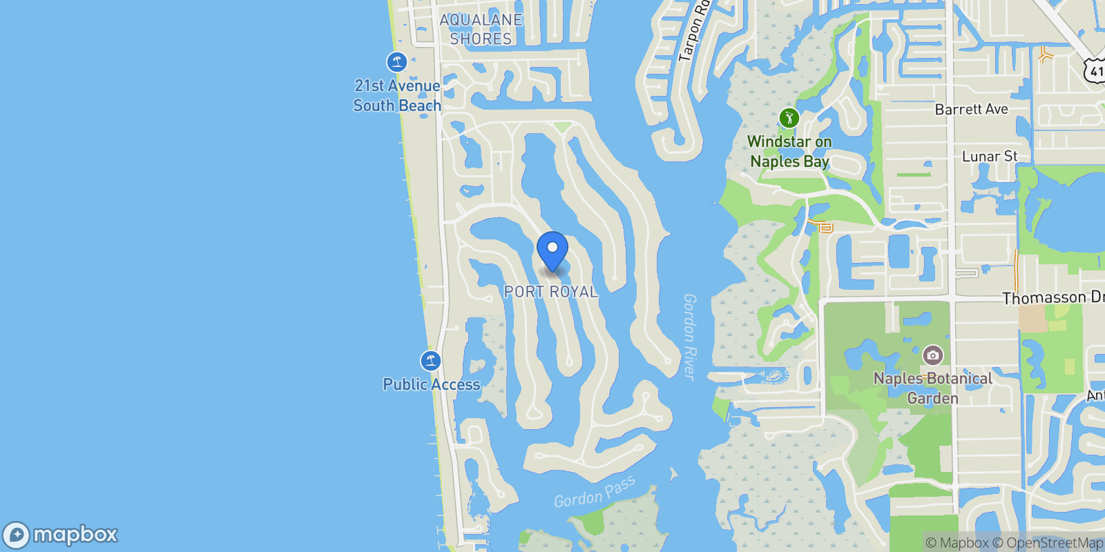 Map showing 3163 Gin Lane, Naples, Florida, United States.