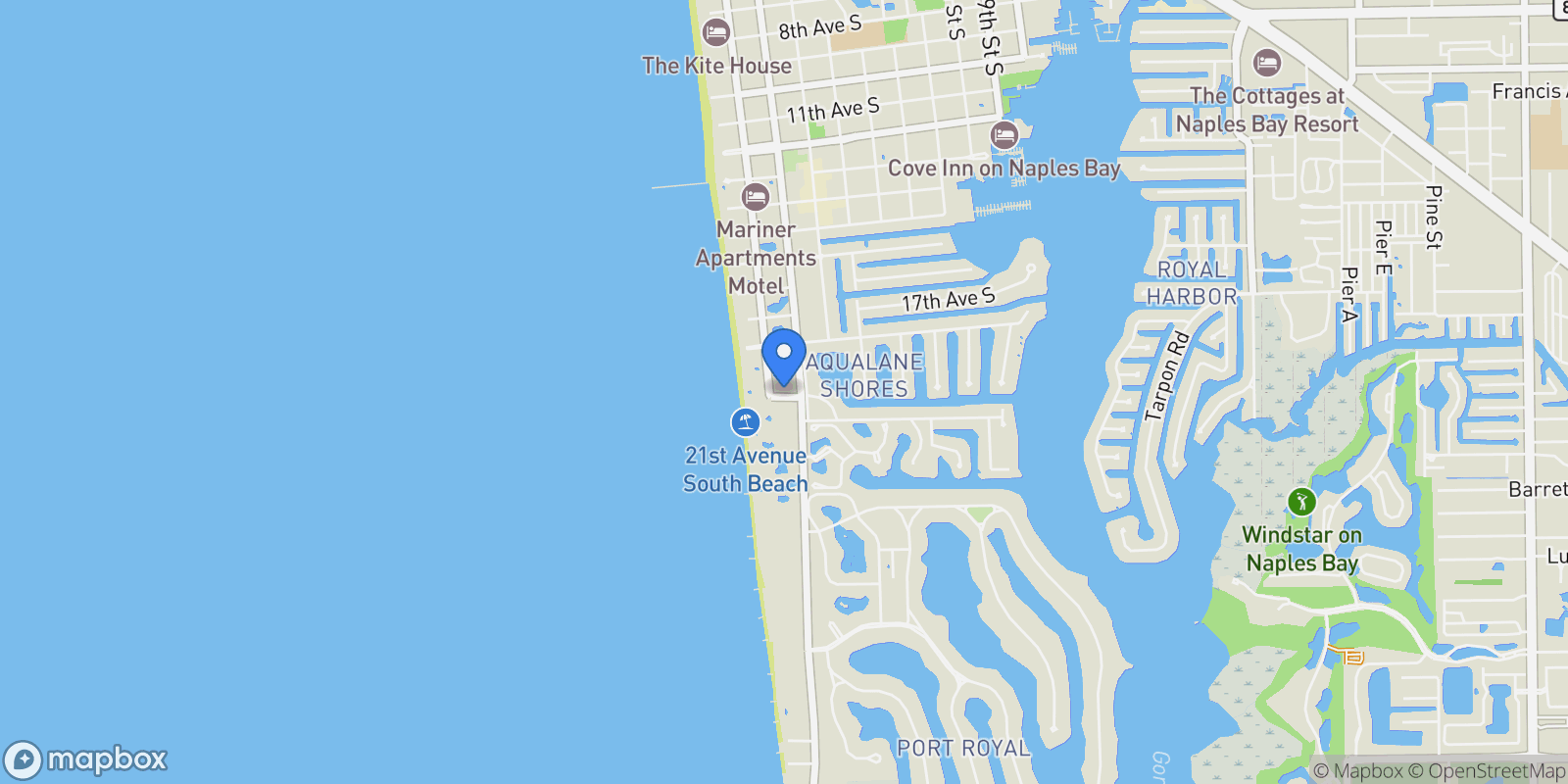 Map showing 155 20th Avenue S, Naples, Florida, United States.
