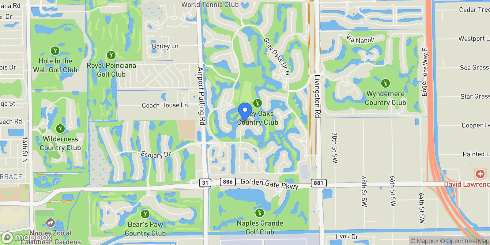 Map showing 2125 Canna Way, Naples, Florida, United States.