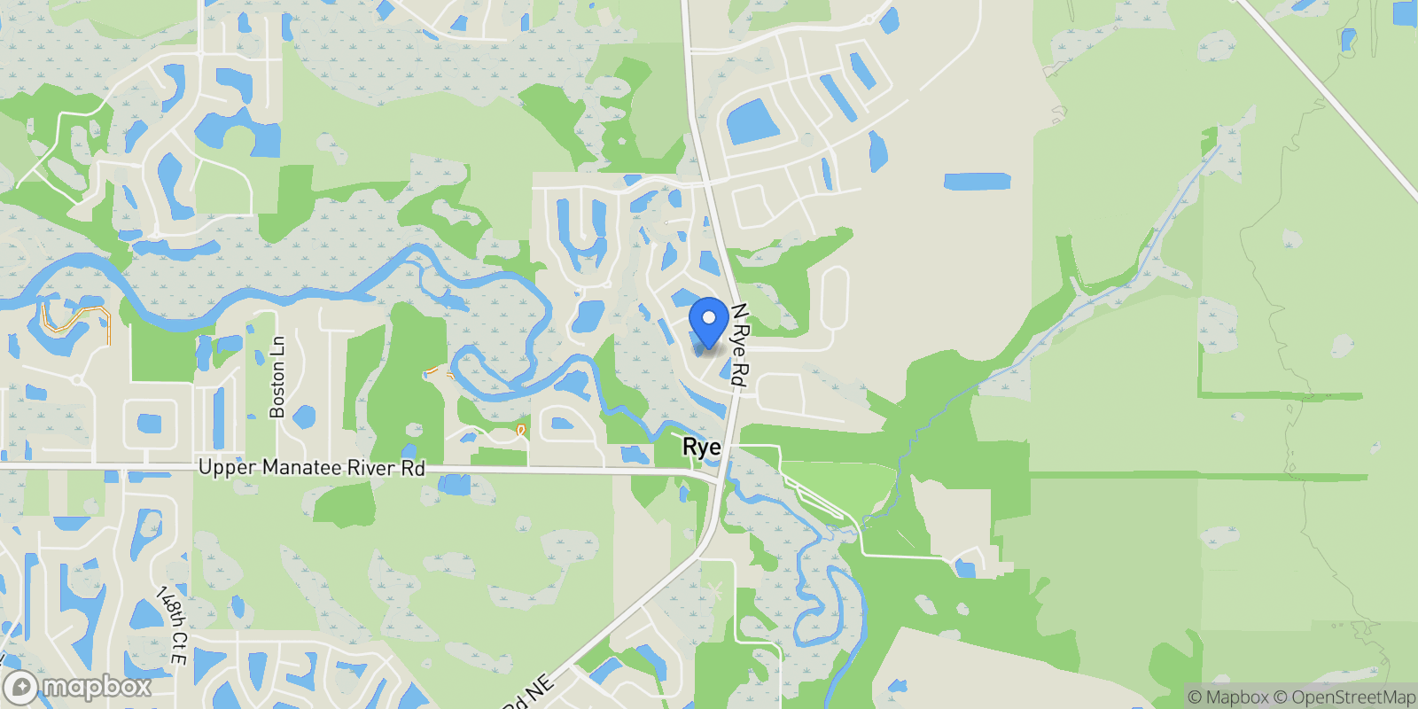 Map showing 1121 Thornbury Drive, Parrish, FL 34219, Parrish, Florida, United States.