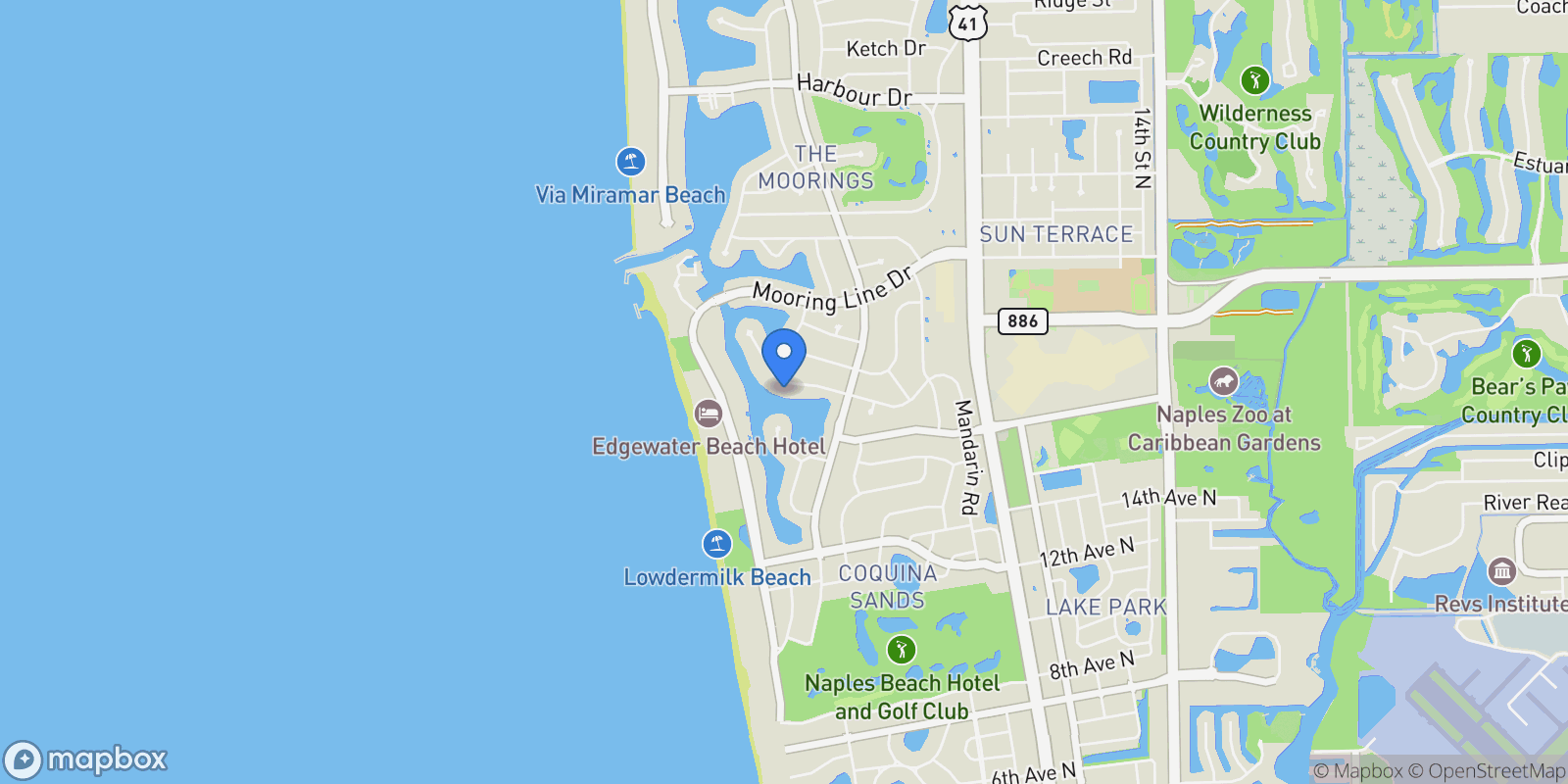 Map showing 306 Spring Line Drive, Naples, Florida, United States.