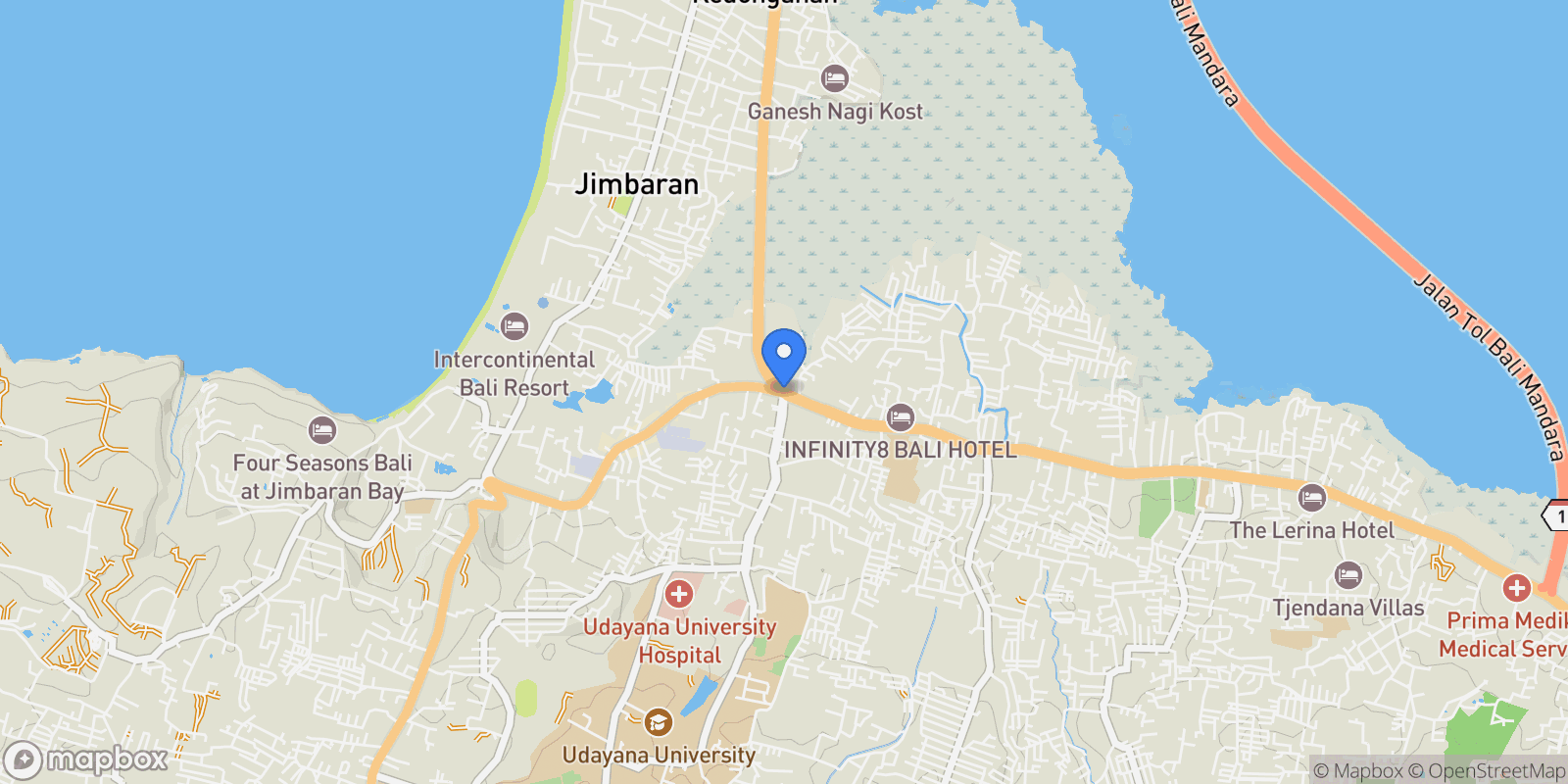 Map showing Bali, Bali, Indonesia.
