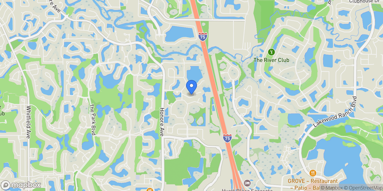 Map showing 8019 Indigo Ridge Terrace, Bradenton, FL 34201, Bradenton, Florida, United States.