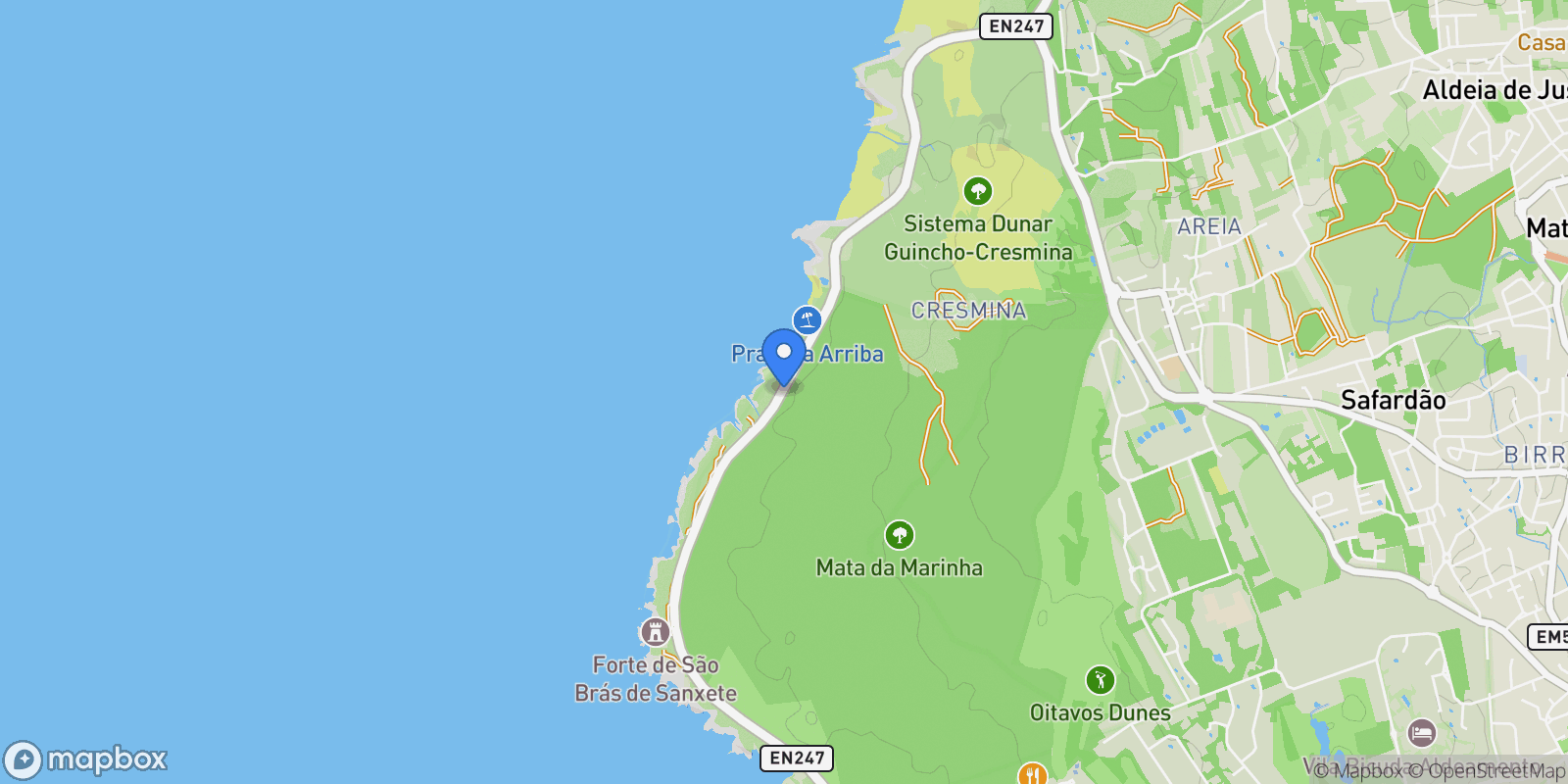 Map showing Cascais e Estoril, Lisbon, Portugal.