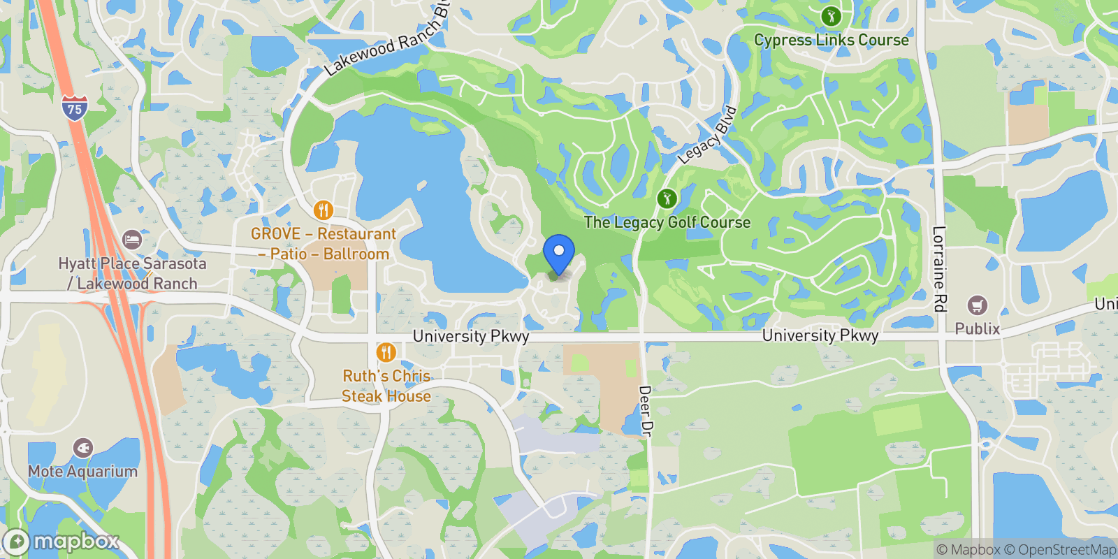 Map showing 6708 Spring Moss Place, Lakewood Ranch, FL 34202, Bradenton, Florida, United States.