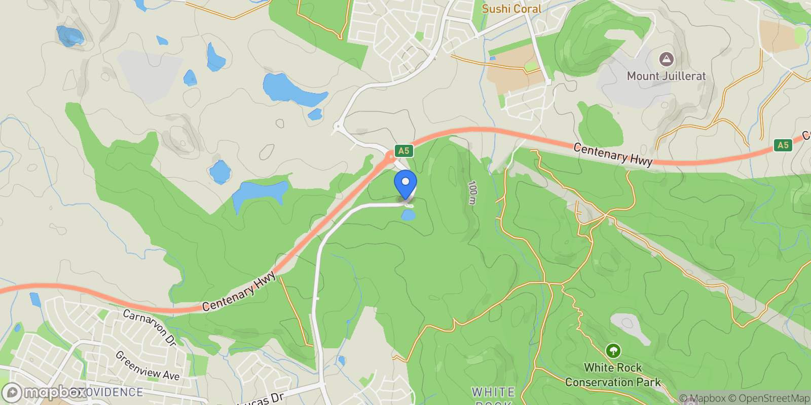 Map showing Brisbane, White Rock, Queensland, Australia.