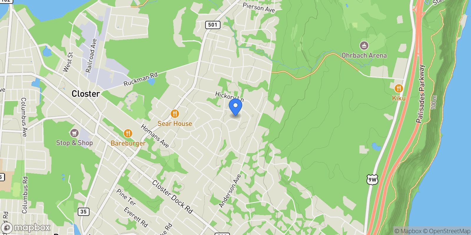 Map showing 8 Church Court, Closter, NJ, 07624, USA, Closter, New Jersey, United States.