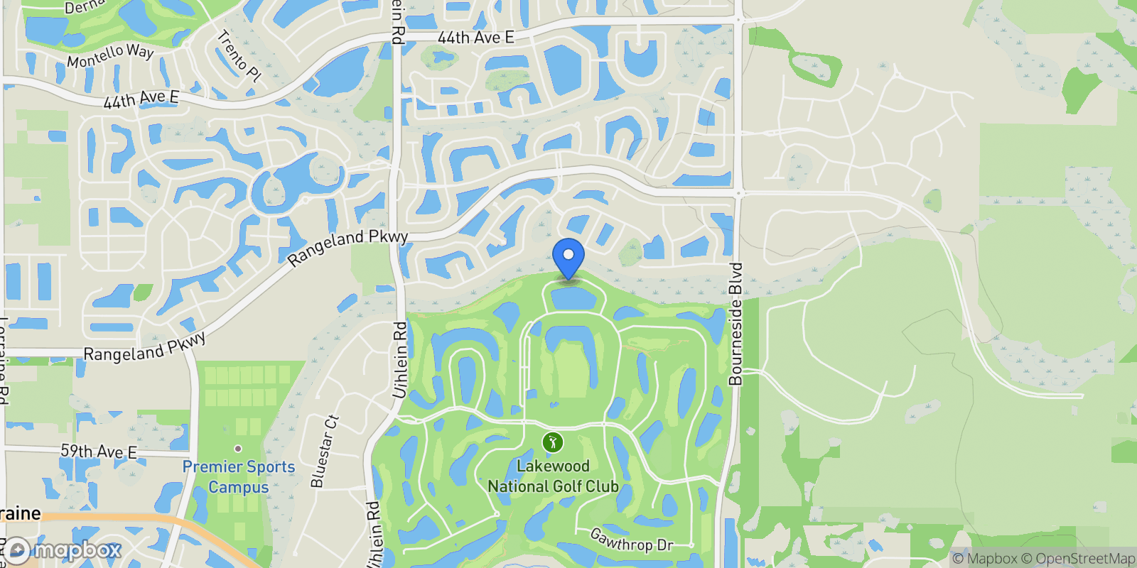 Map showing 17514 Hickok Belt Loop, Bradenton, FL 34211, Bradenton, Florida, United States.