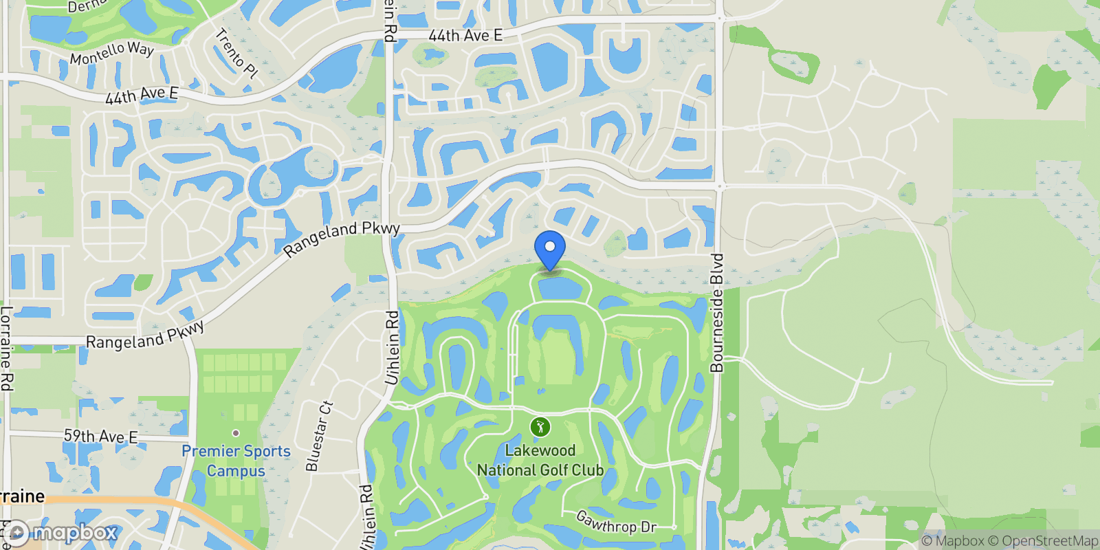 Map showing 17506 Hickok Belt Loop, Lakewood Ranch, FL 34211, Bradenton, Florida, United States.