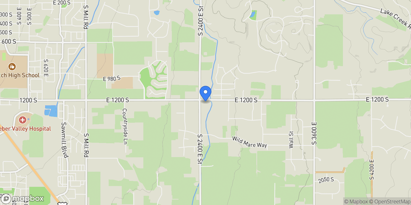 Map showing 2537 E White Buffalo Dr Lot 8, Heber City, UT 84032, Heber City, Utah, United States.