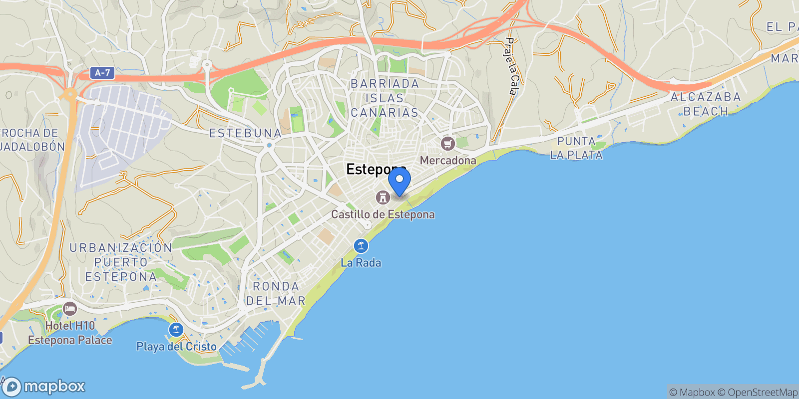 Map showing 29680 Estepona, Málaga, Spain, Estepona, Andalusia, Spain.