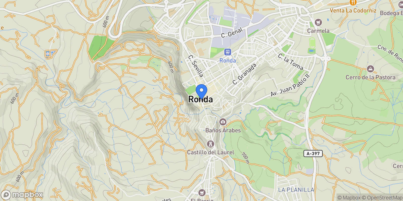 Map showing 29400 Ronda, Málaga, Spain, Ronda, Andalusia, Spain.
