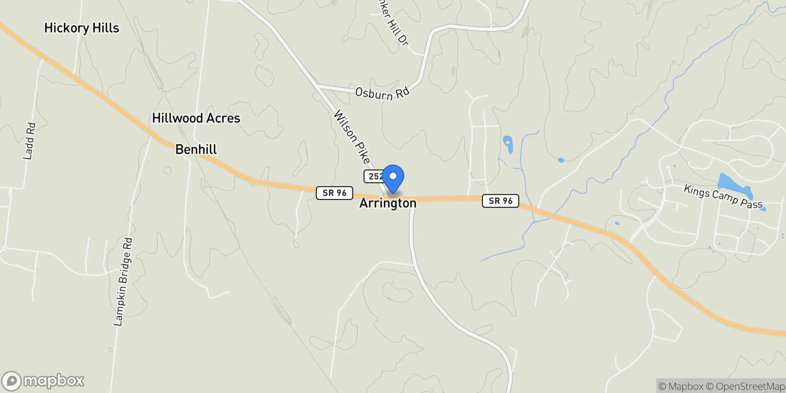 Map showing 6005 Elliott Court, 37014, Tennessee, United States.