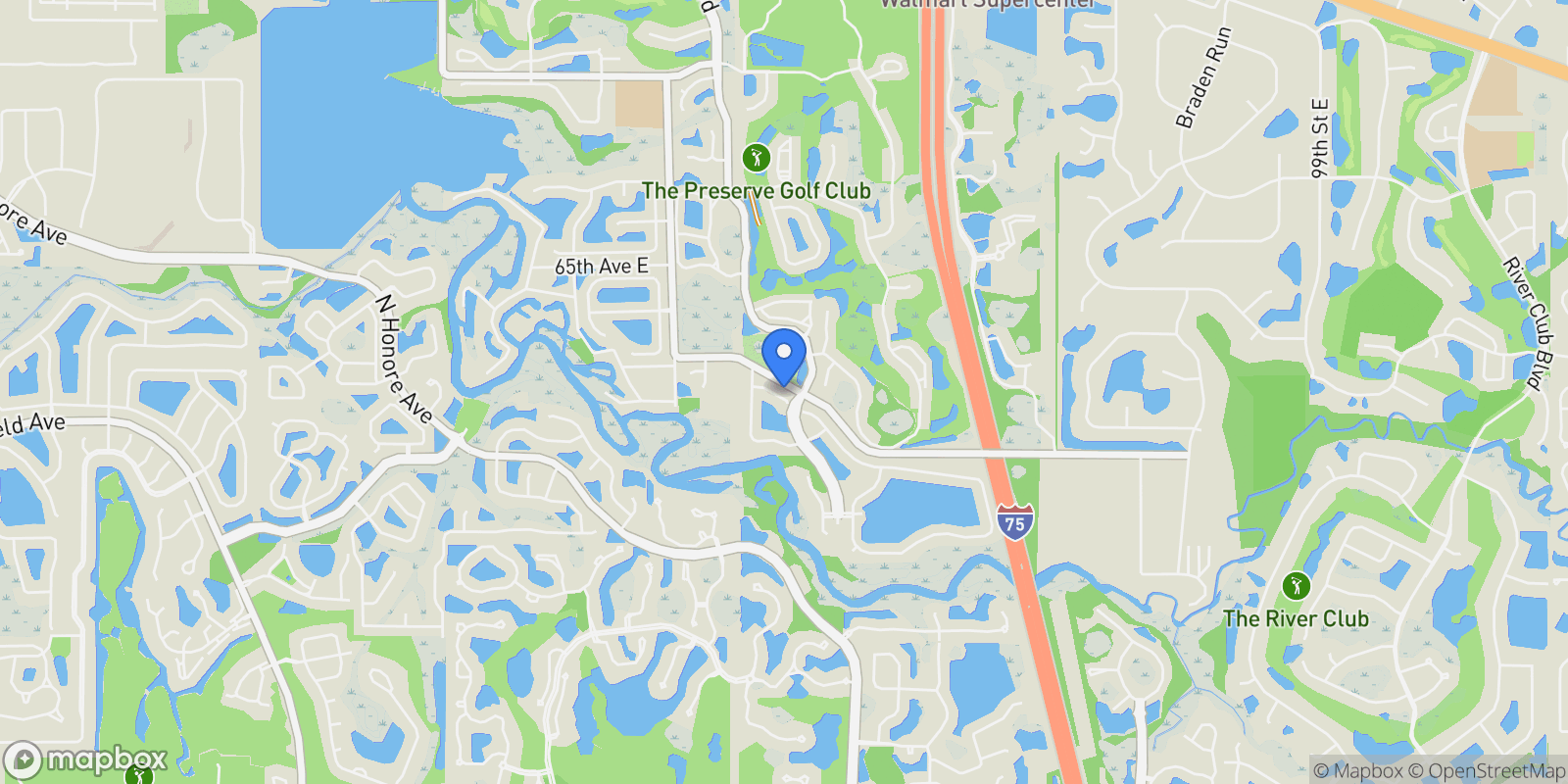 Map showing 7131 67th Ter E, Bradenton, FL 34203, Bradenton, Florida, United States.