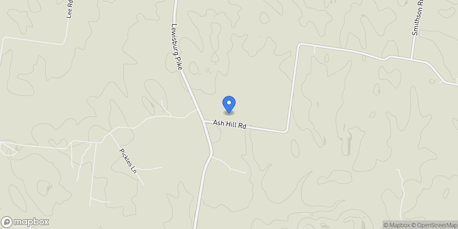 Map showing 4740 Ash Hill Rd, Spring Hill, Tennessee, United States.