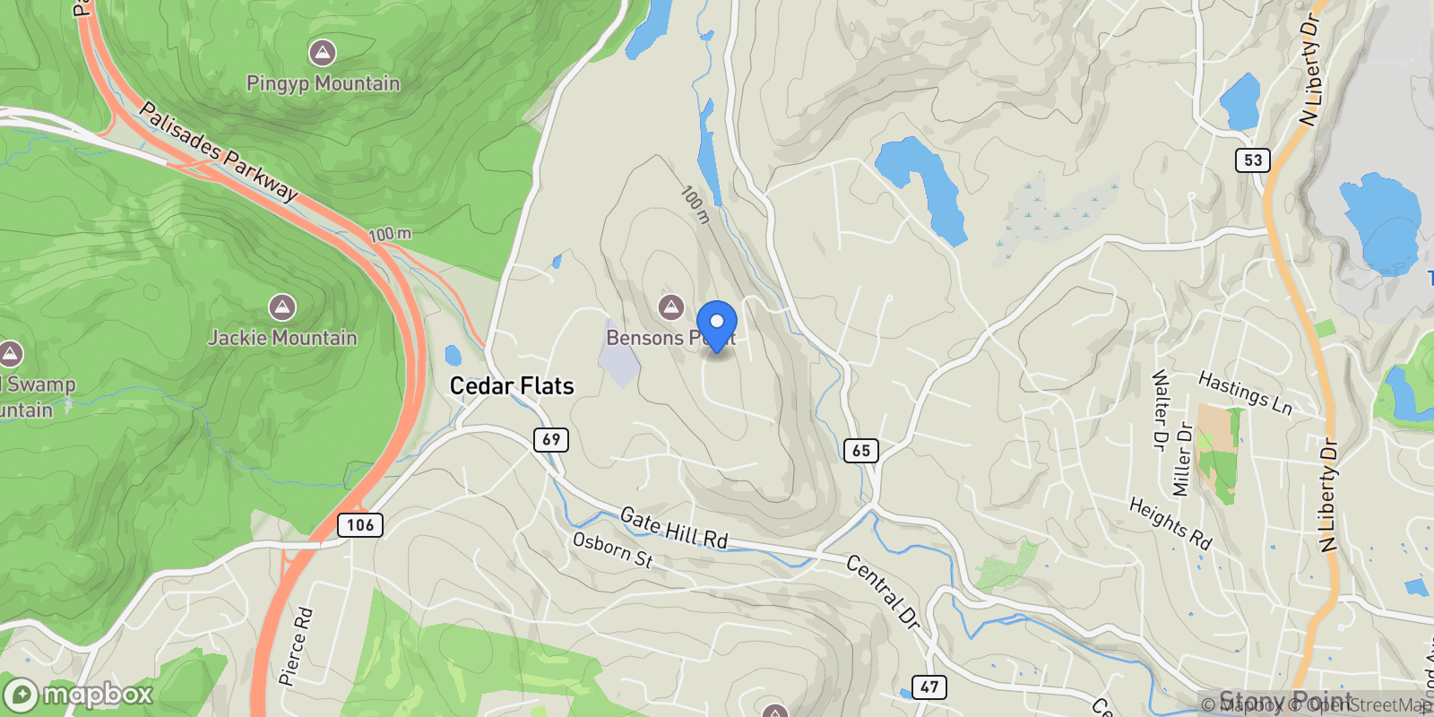 Map showing 21 Benson Point Court, Stony Point, NY, 10980, USA, Haverstraw, New York, United States.