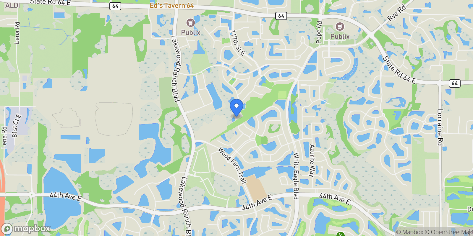 Map showing 3020 Starwood Court, Lakewood Ranch, FL 34211, Bradenton, Florida, United States.