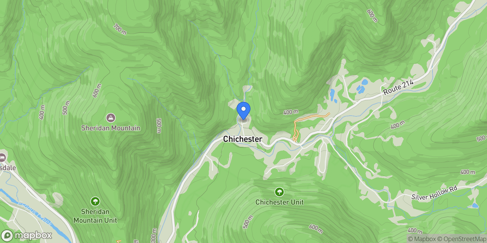 Map showing 14 Park Road, Willow, New York, United States.