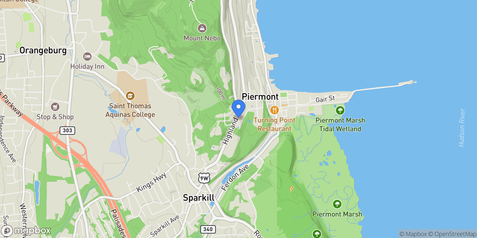 Map showing 613 Route 9w, Piermont, NY, 10968, USA, Piermont, New York, United States.