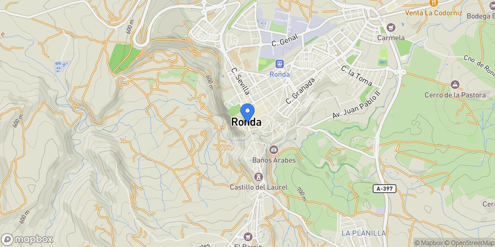 Map showing 29400 Ronda, Málaga, Spain, Ronda, Andalusia, Spain.