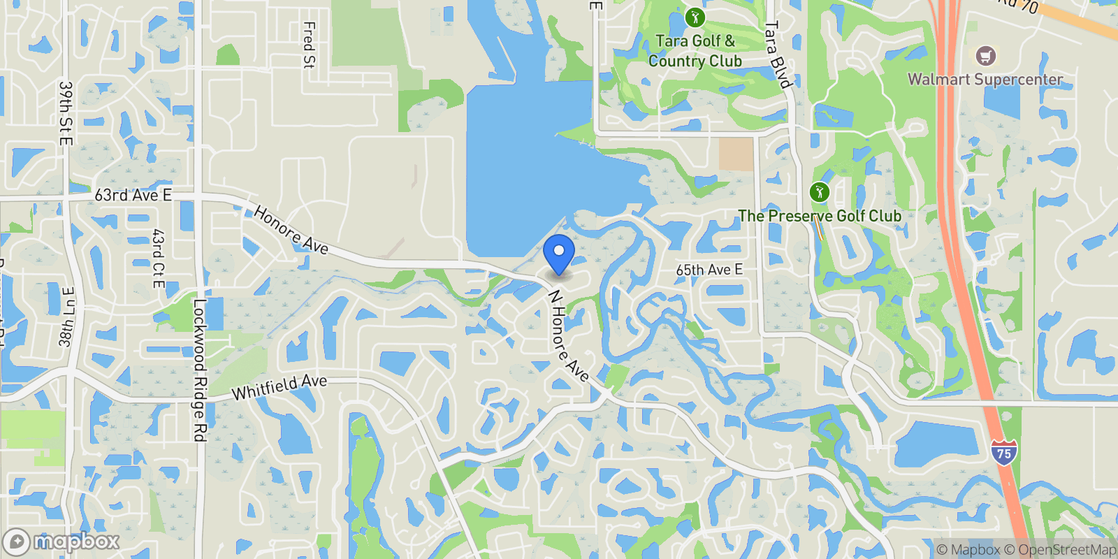 Map showing 6175 Palomino Circle, Bradenton, FL 34201, Bradenton, Florida, United States.