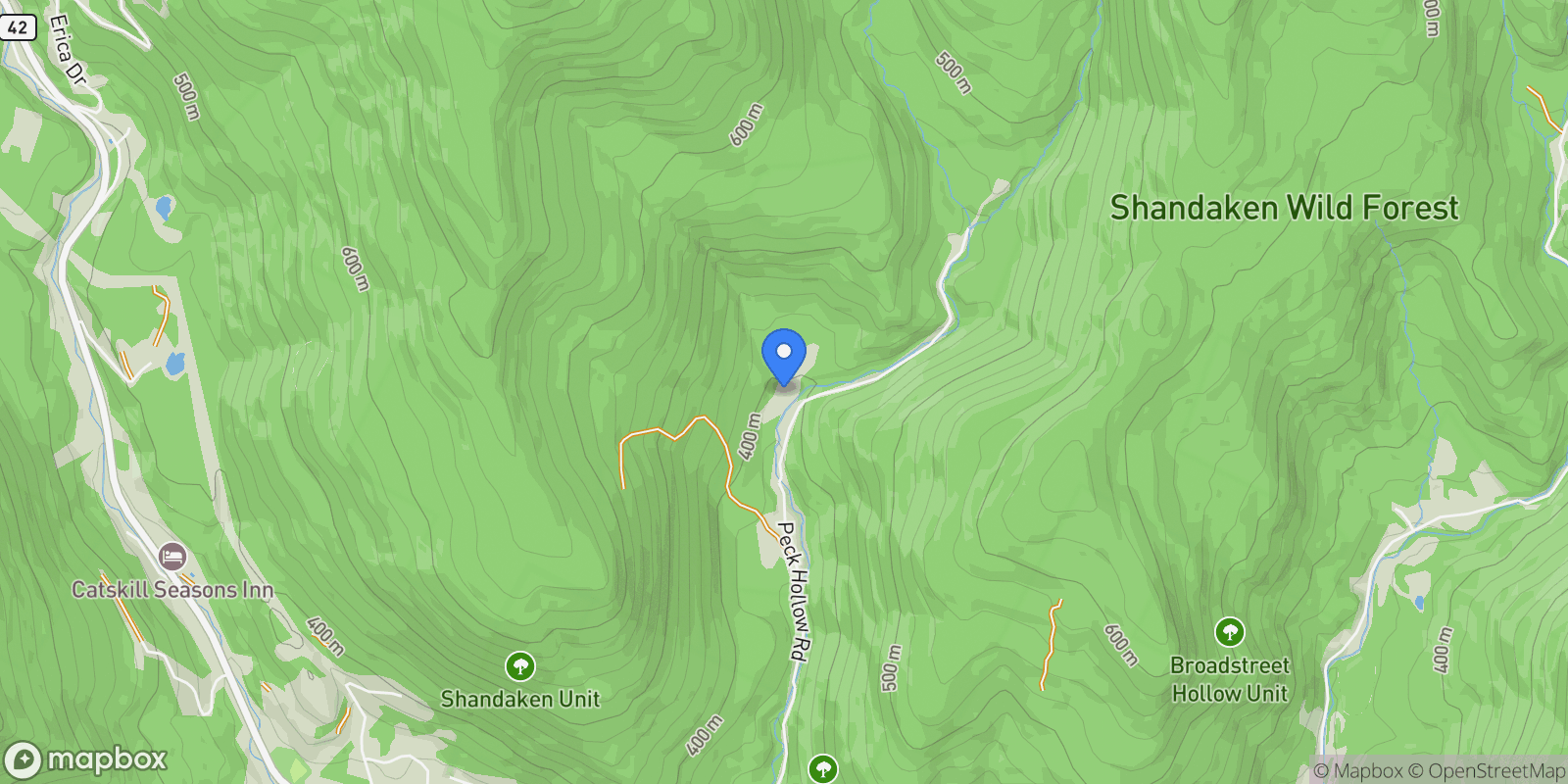 Map showing 175 Peck Hollow Road, Shandaken, New York, United States.