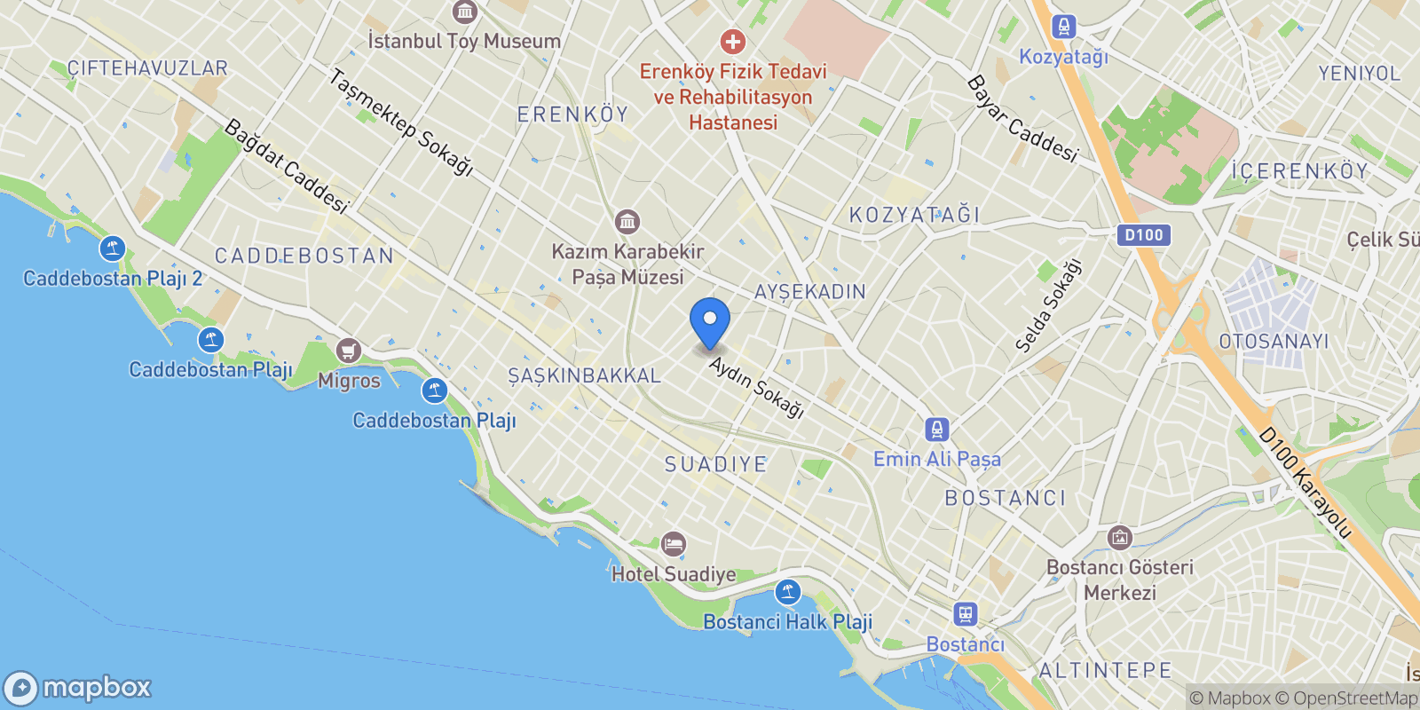 Map showing Tüccar Katibi Sokak, Kadıköy, İstanbul 34740, İstanbul, İstanbul, Turkey.