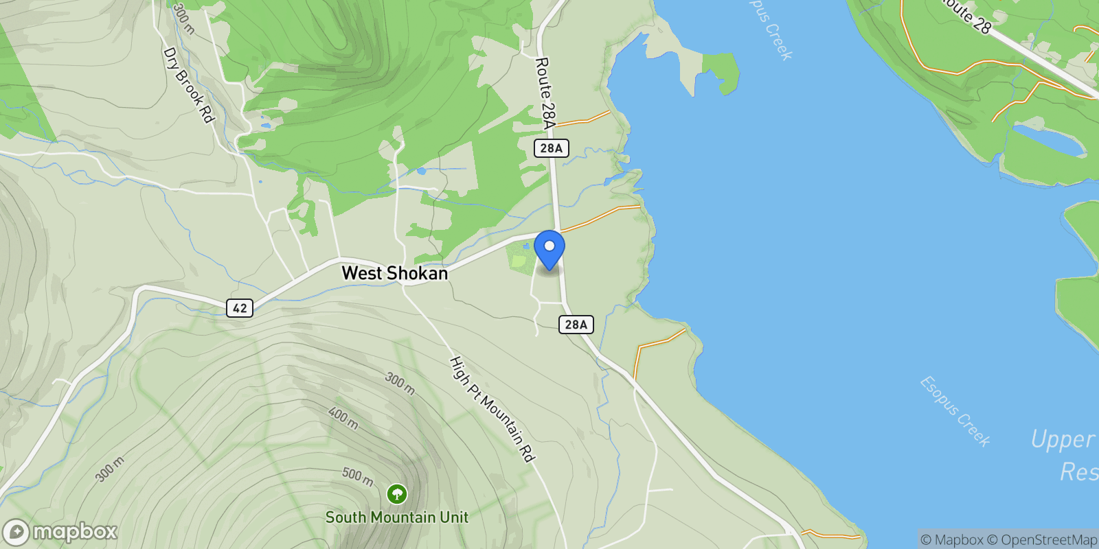 Map showing 4085 Route 28a, West Shokan, New York, United States.