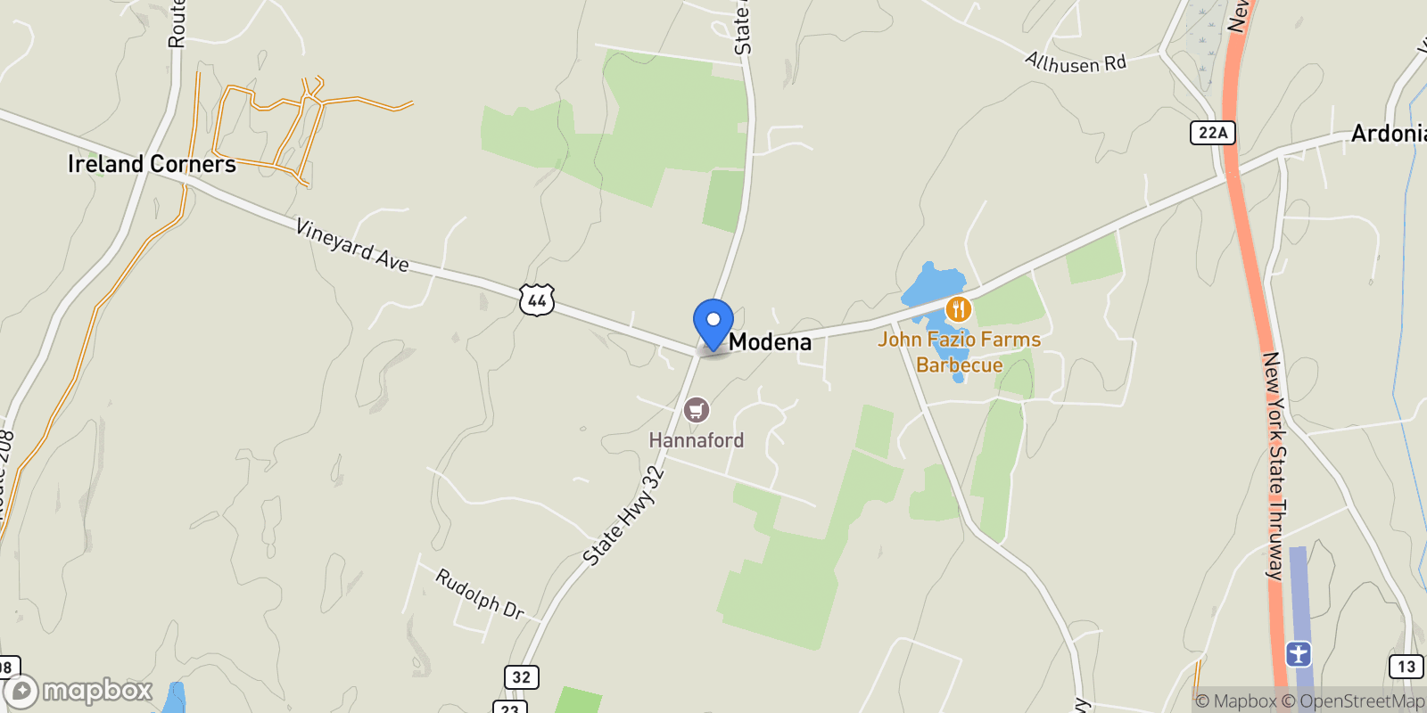 Map showing 1928 Rt 44 55, Modena, New York, United States.