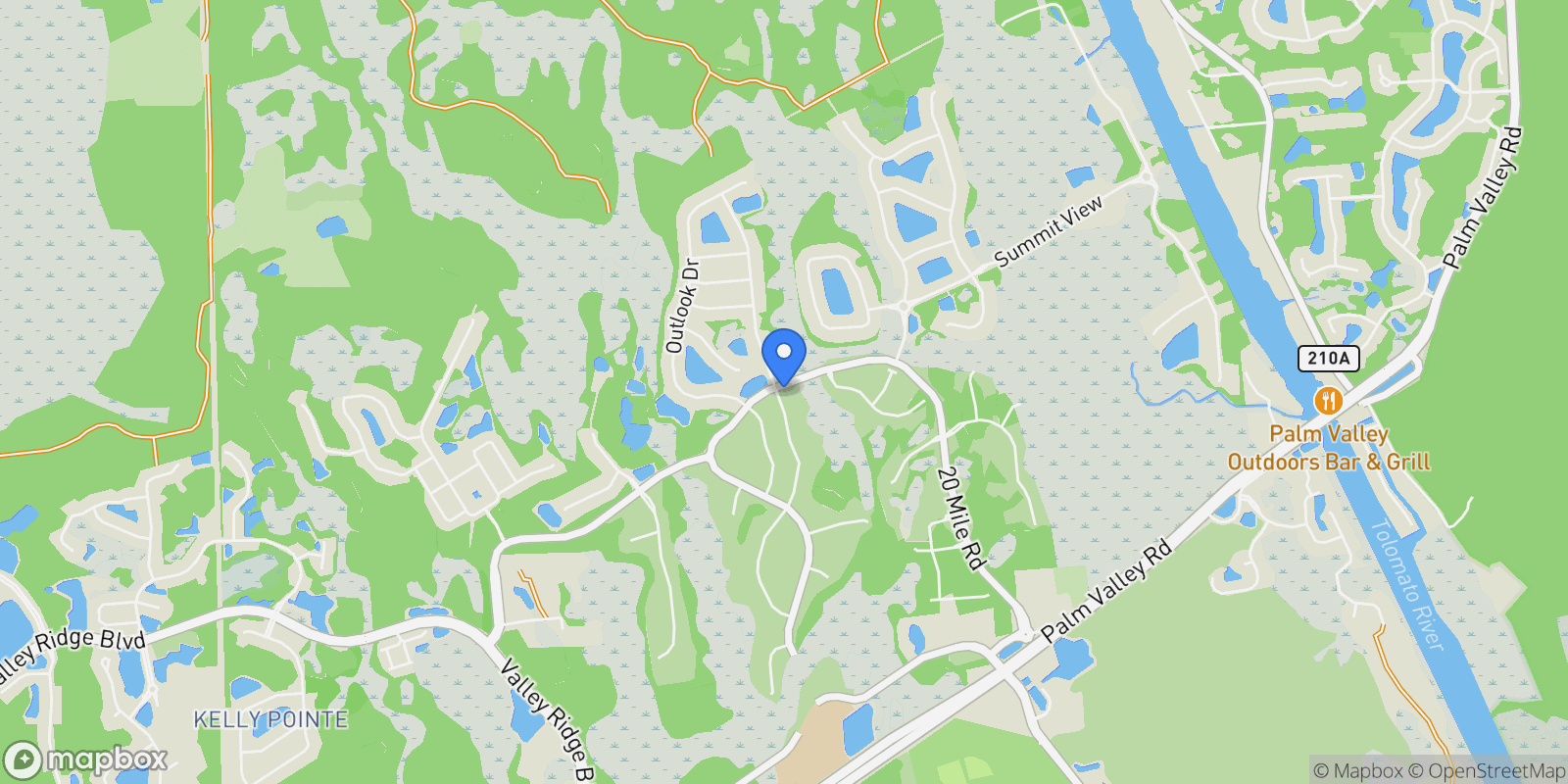 Map showing 27 VALLEY GROVE Drive, Jacksonville, Florida, United States.