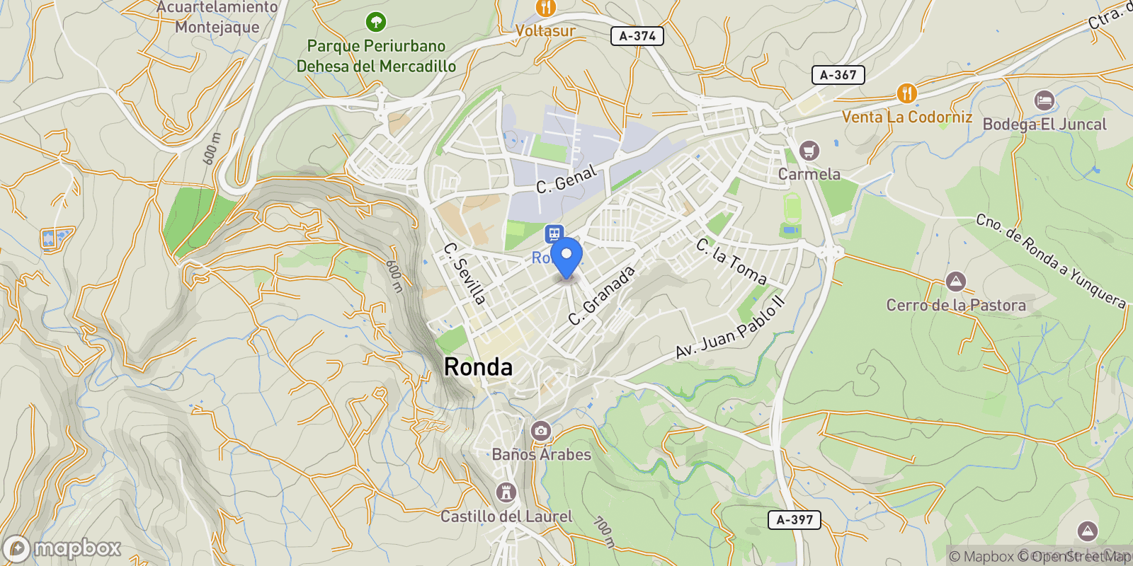 Map showing 29400 Ronda, Málaga, Spain, Ronda, Andalusia, Spain.