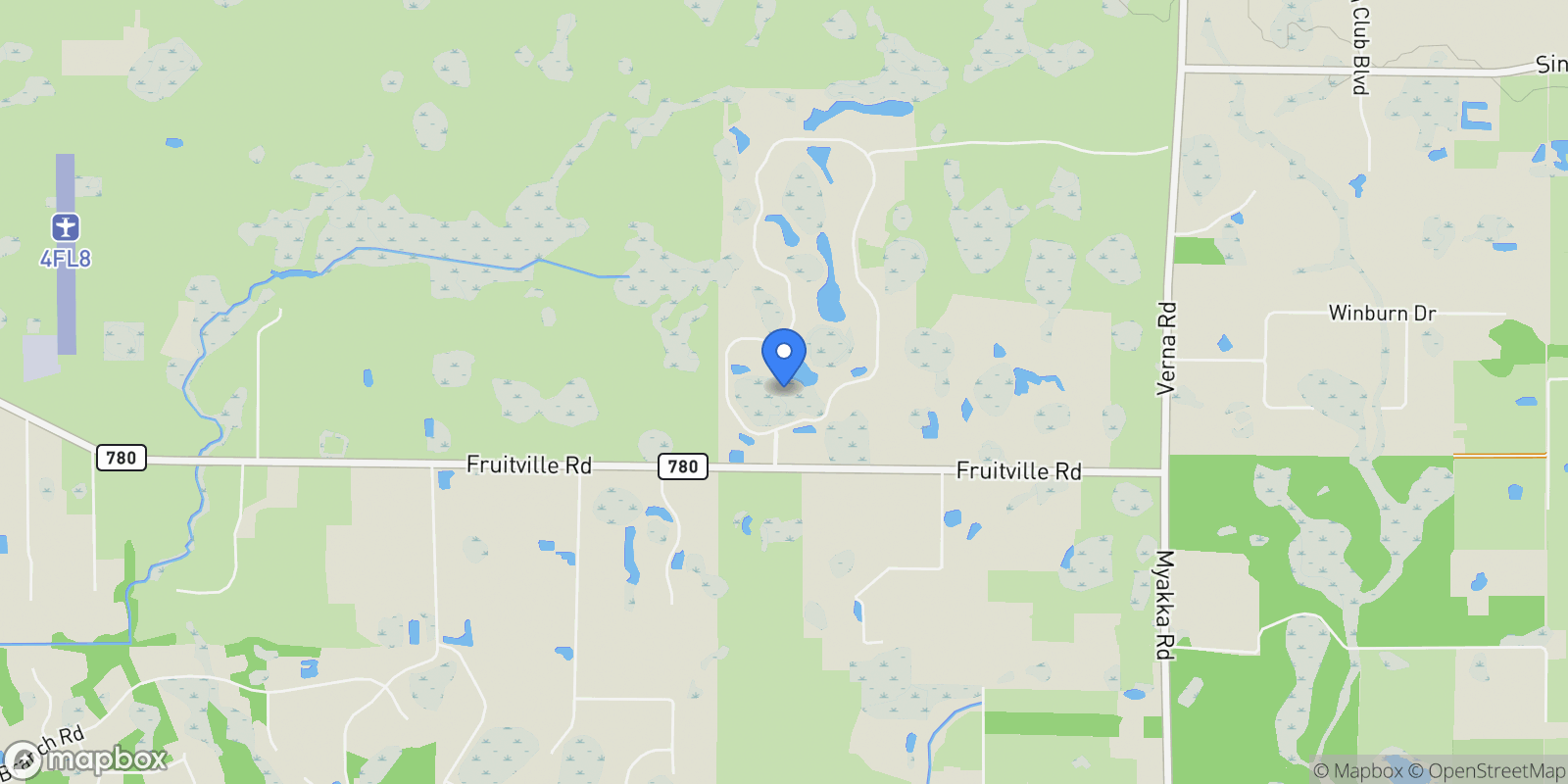 Map showing 3582 Recurve Circle, Sarasota, FL 34240, Sarasota, Florida, United States.