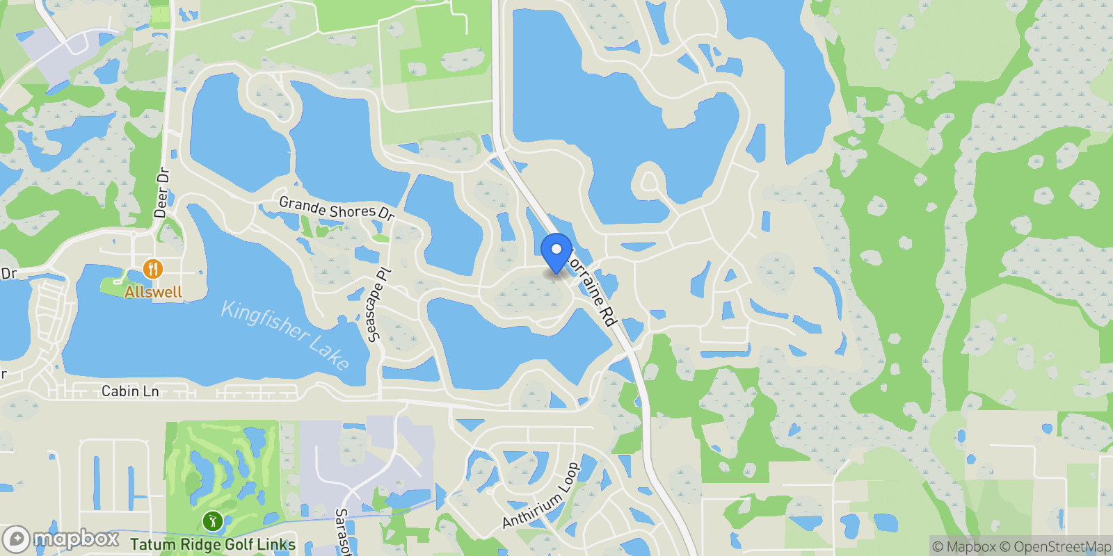 Map showing 8273 Grande Shores Drive, Sarasota, FL 34240, Sarasota, Florida, United States.