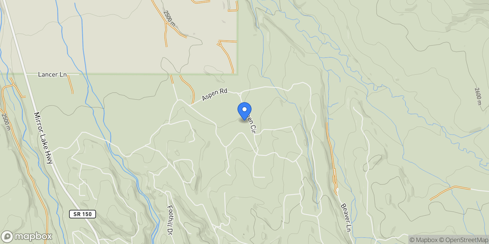 Map showing 3868 Aspen Circle, Kamas, UT 84036, Park City, Utah, United States.