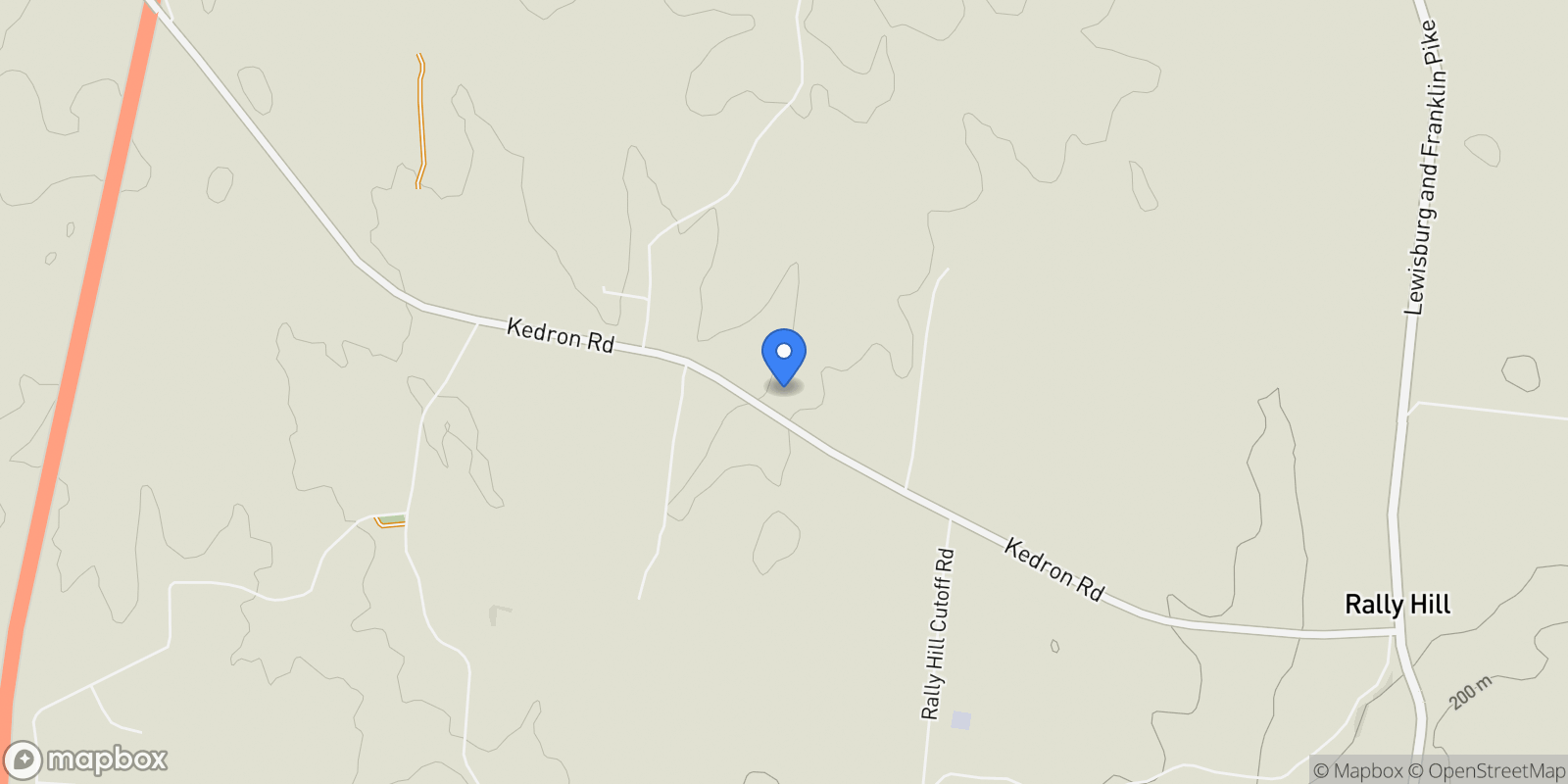 Map showing 4821 Kedron Rd, Spring Hill, Tennessee, United States.