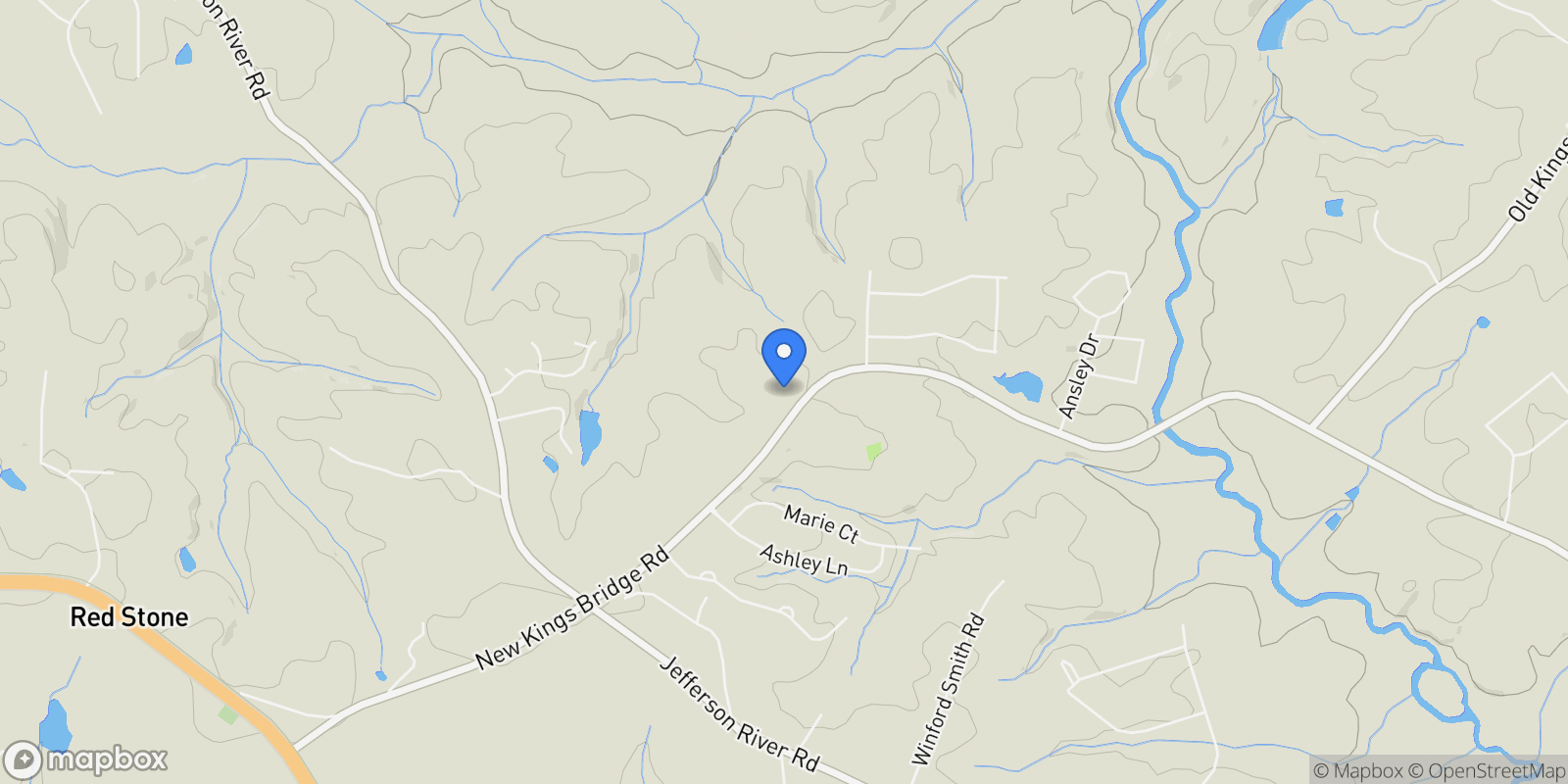 Map showing 21 Curry Falls Trail, Athens, Georgia, United States.