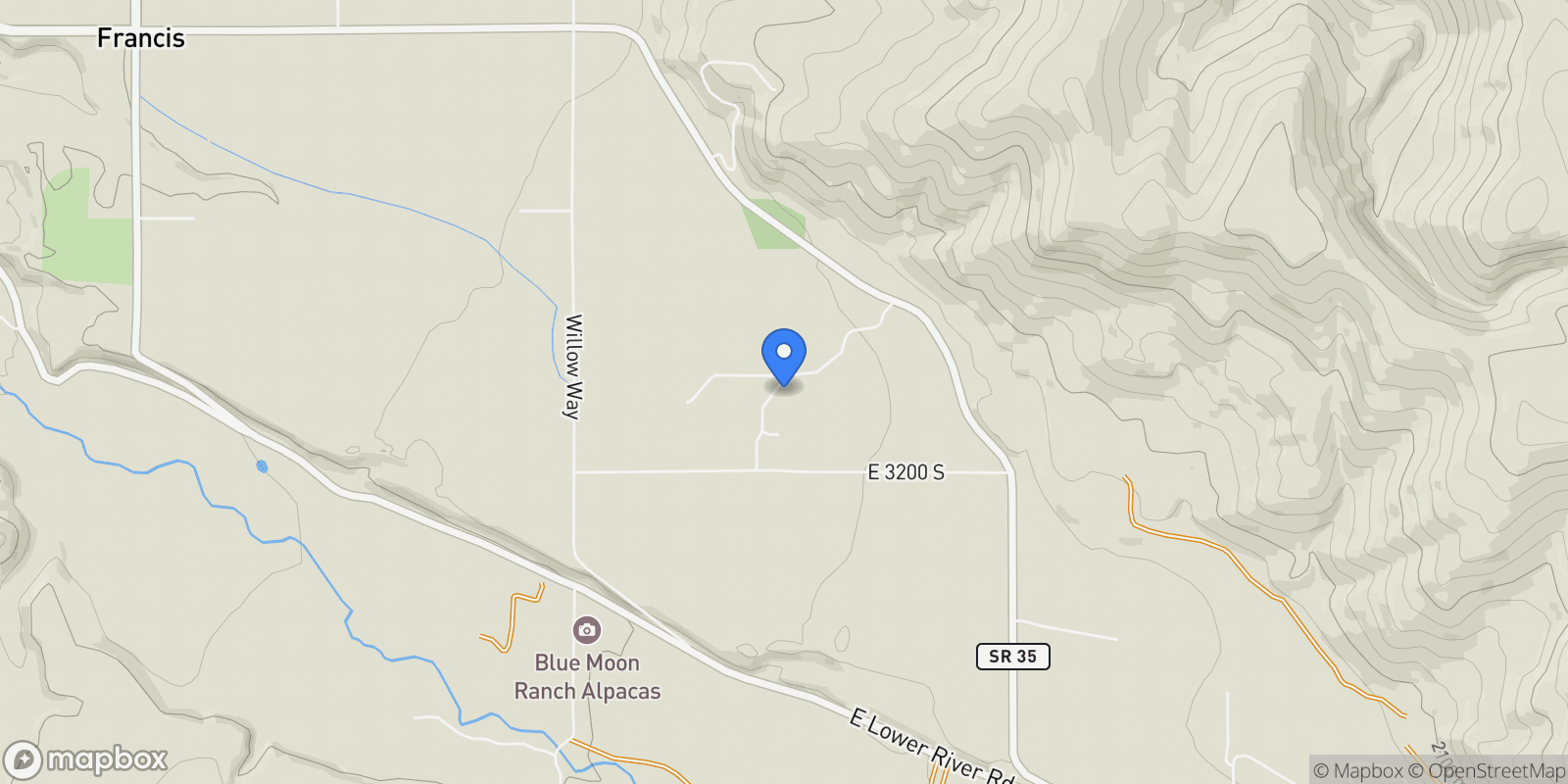 Map showing 2989 Rock View Drive, Lot 105, Francis, UT 84036, Kamas, Utah, United States.