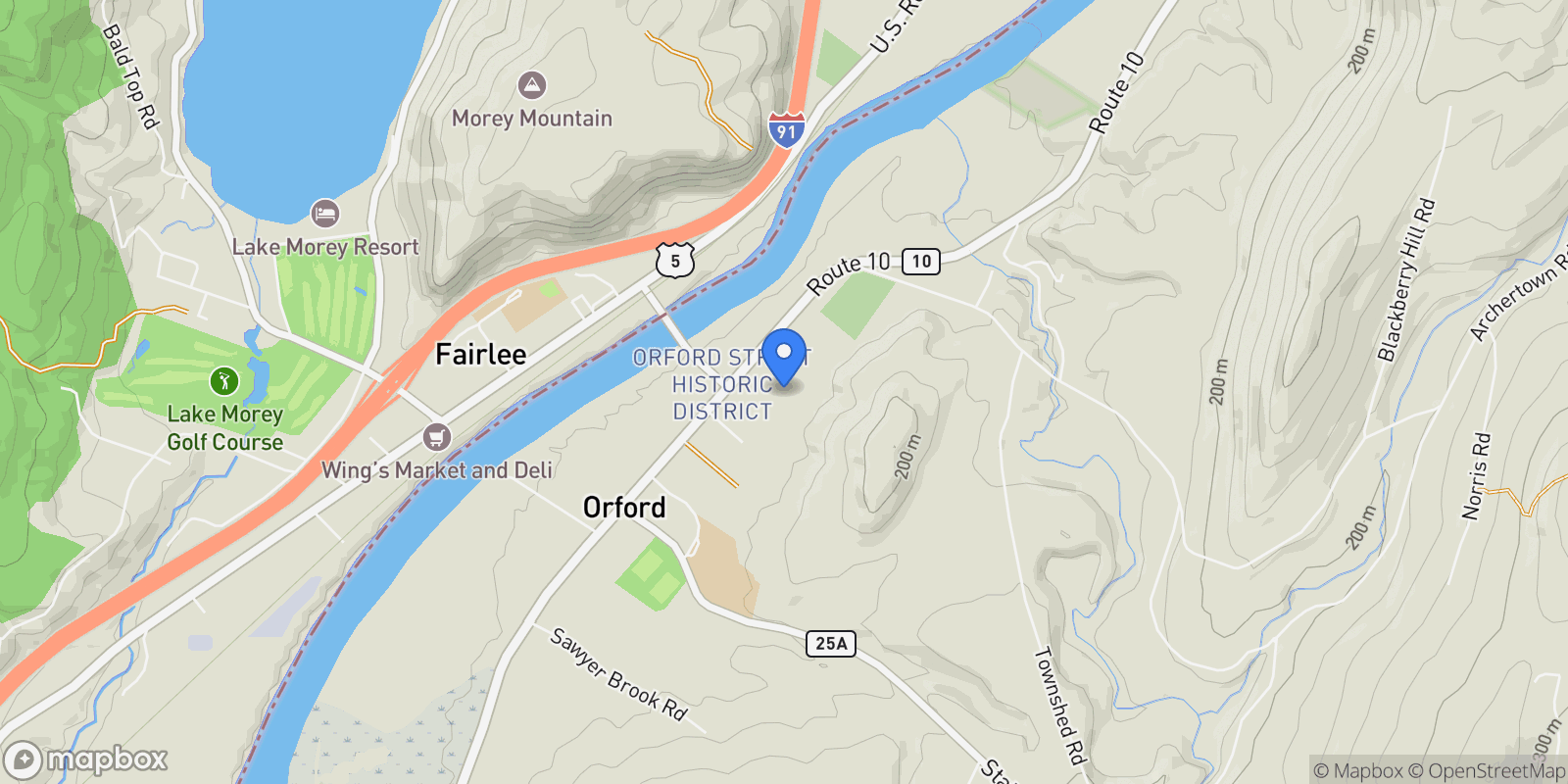 Map showing 594 NH Route 10, Orford, NH 03777, Orford, New Hampshire, United States.