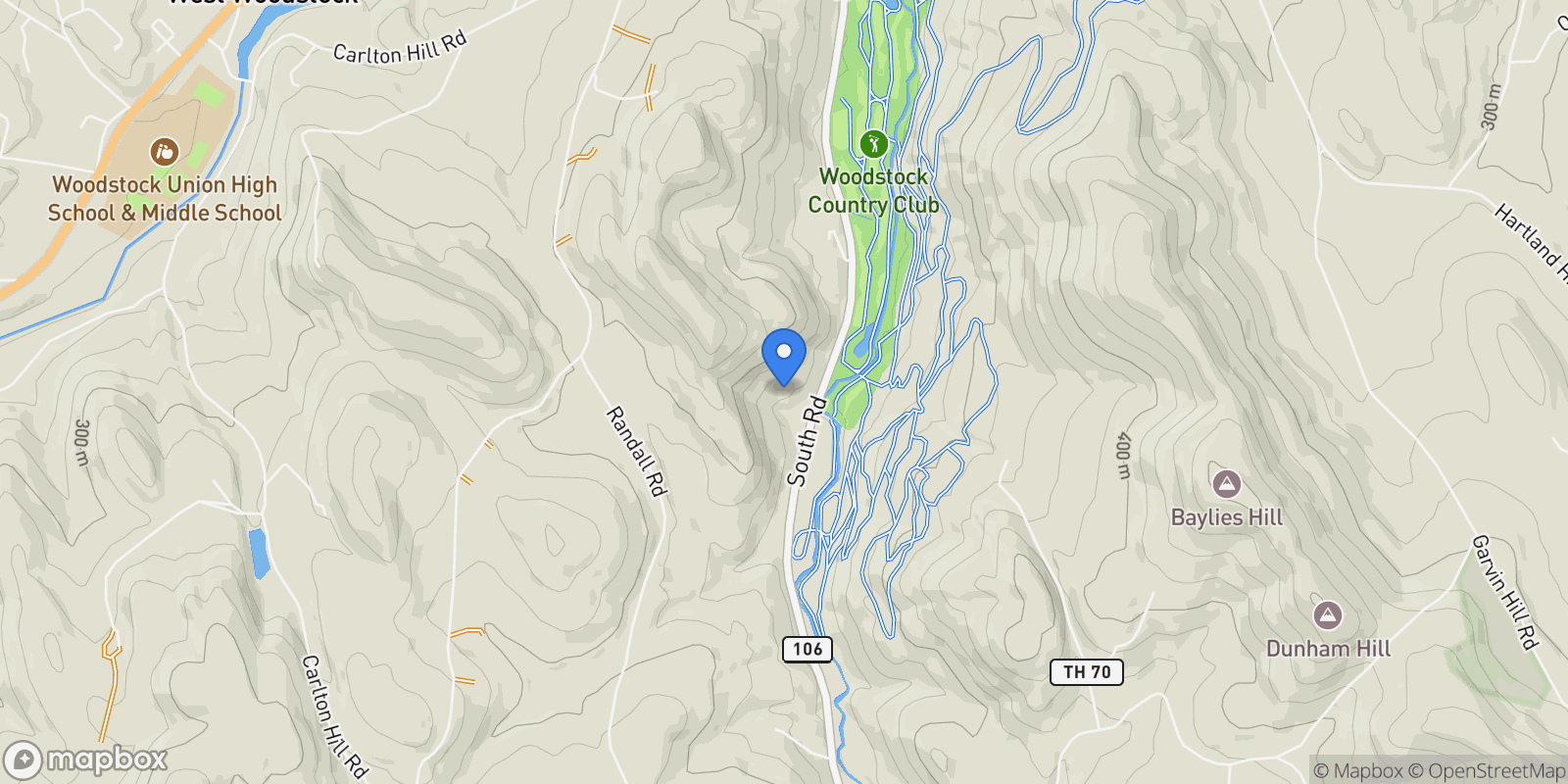 Map showing 1514 South Road, Woodstock, VT 05091, Woodstock, Vermont, United States.
